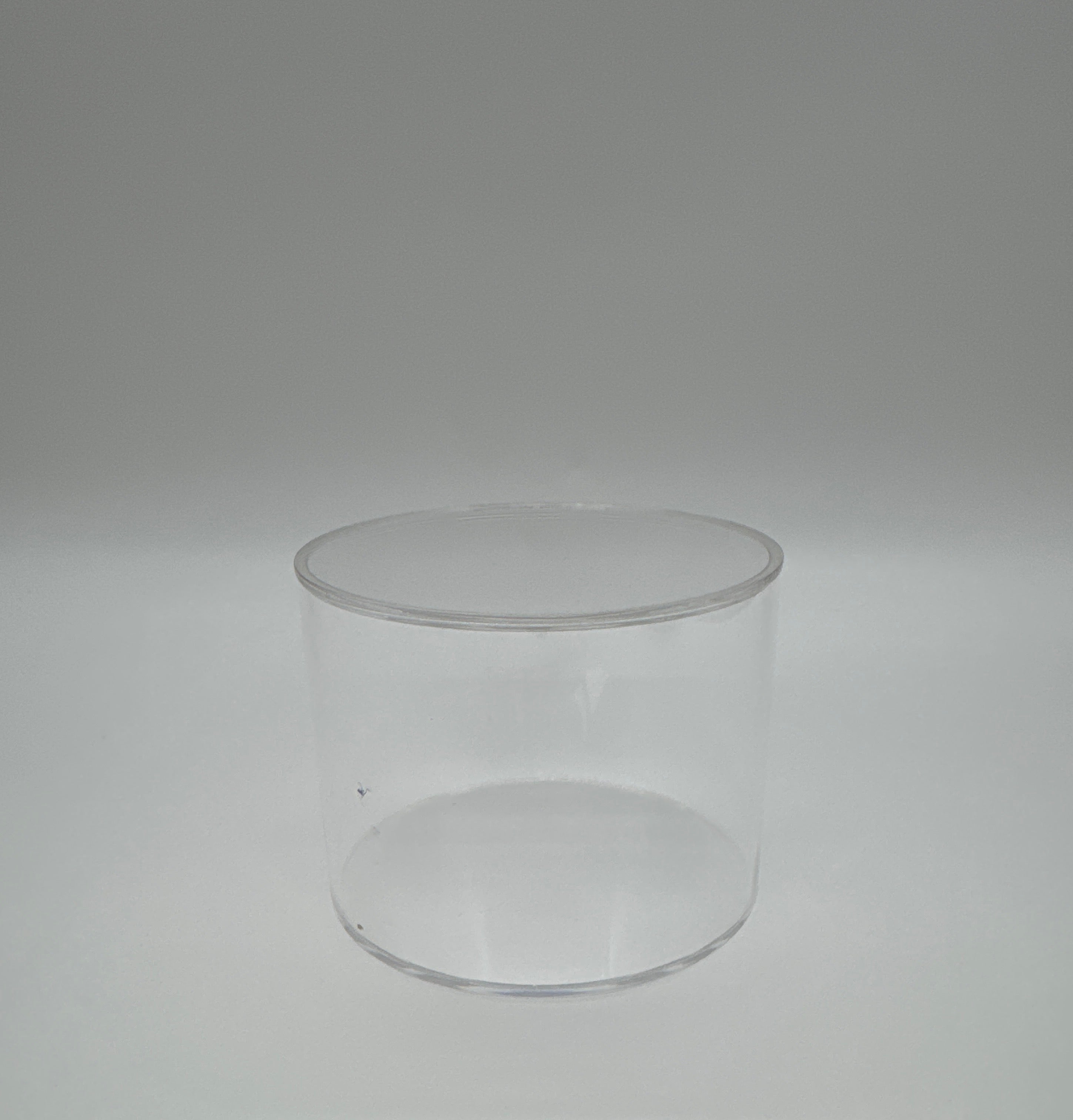 Outlet Round 5" x 4" Acrylic Fillable Clear Tier - imperfect - Prop Options