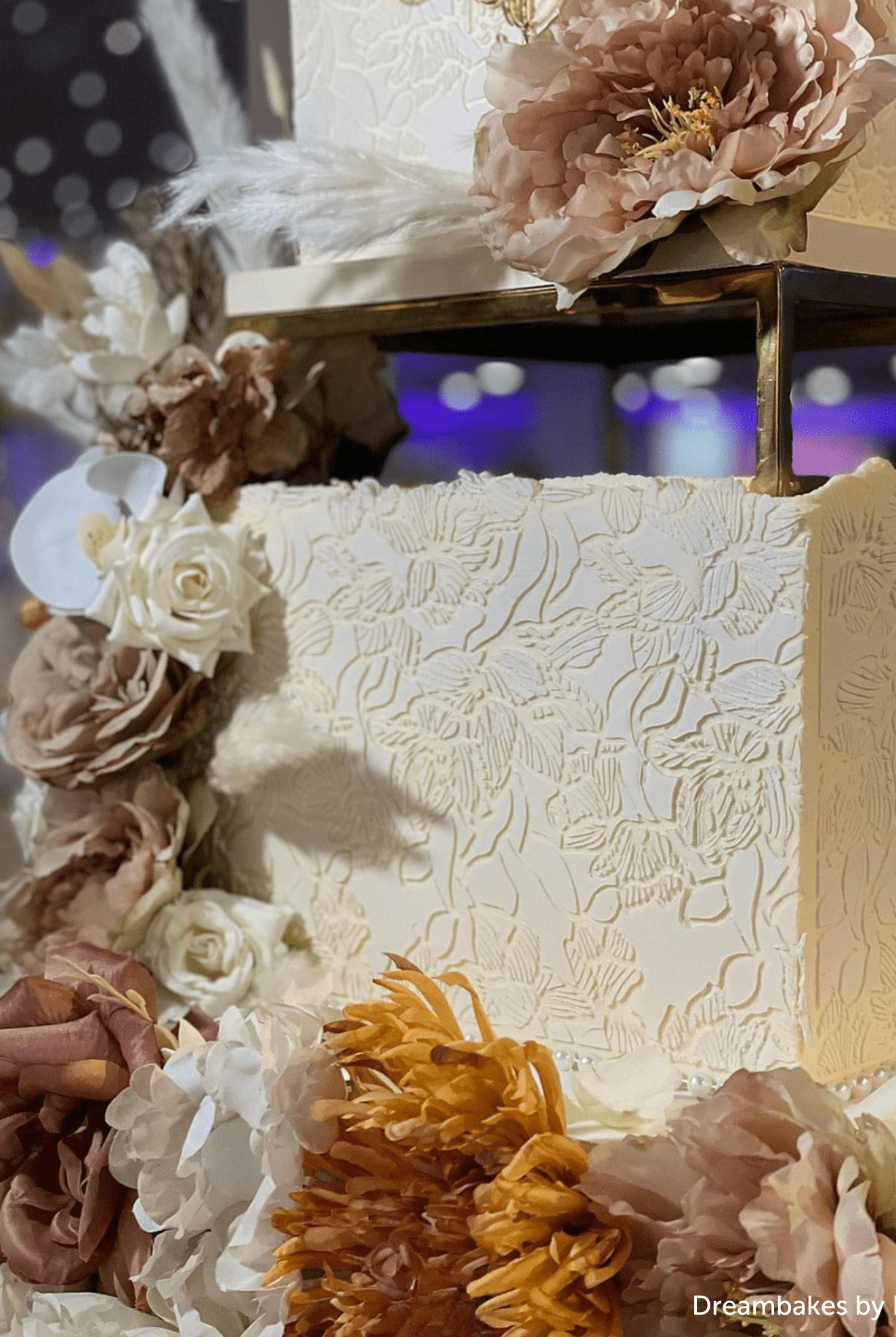 10" Rectangle Metallic Cake Separator - Prop Options