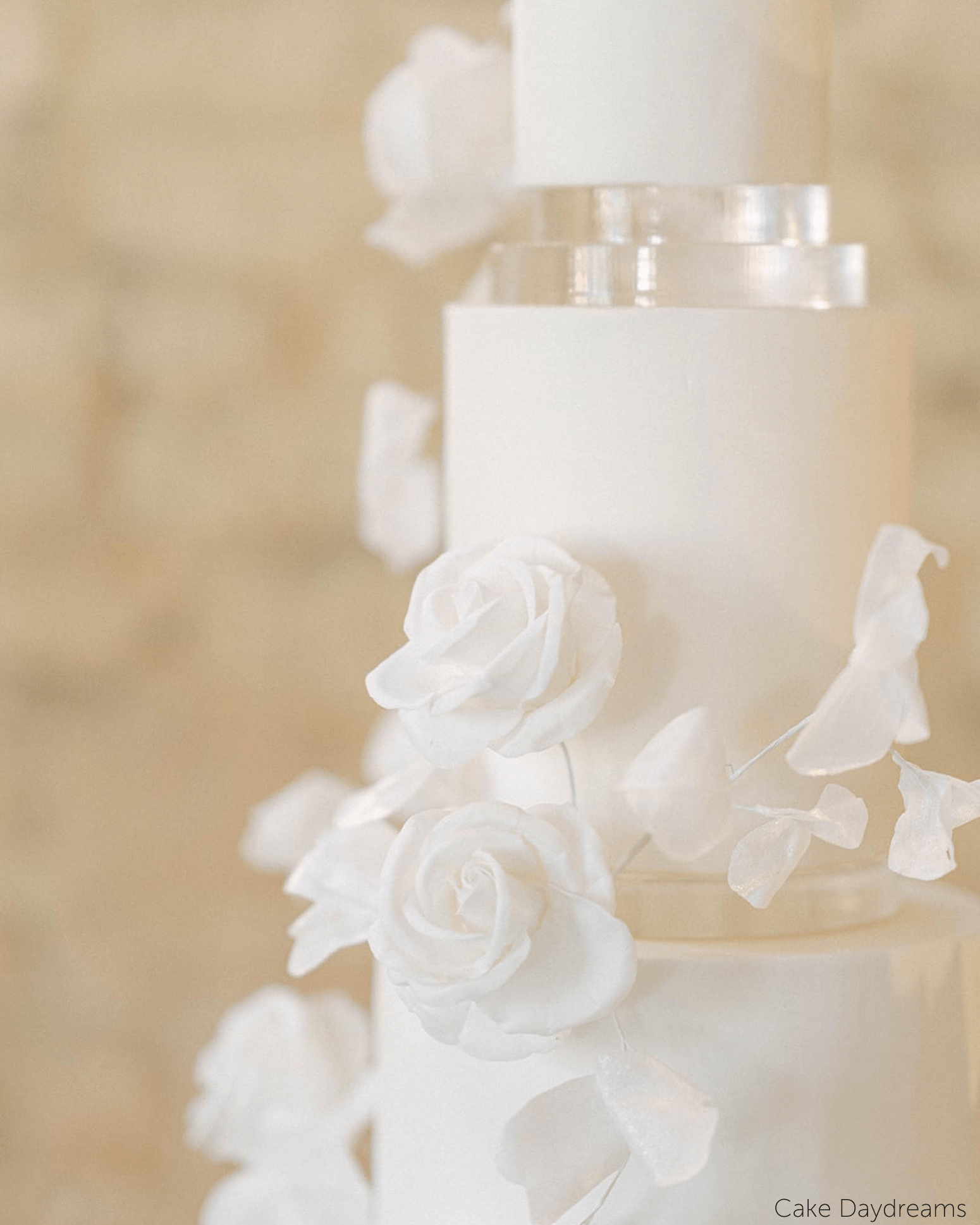 15mm Round Ultra Polished Clear Acrylic Cake Spacers - Prop Options