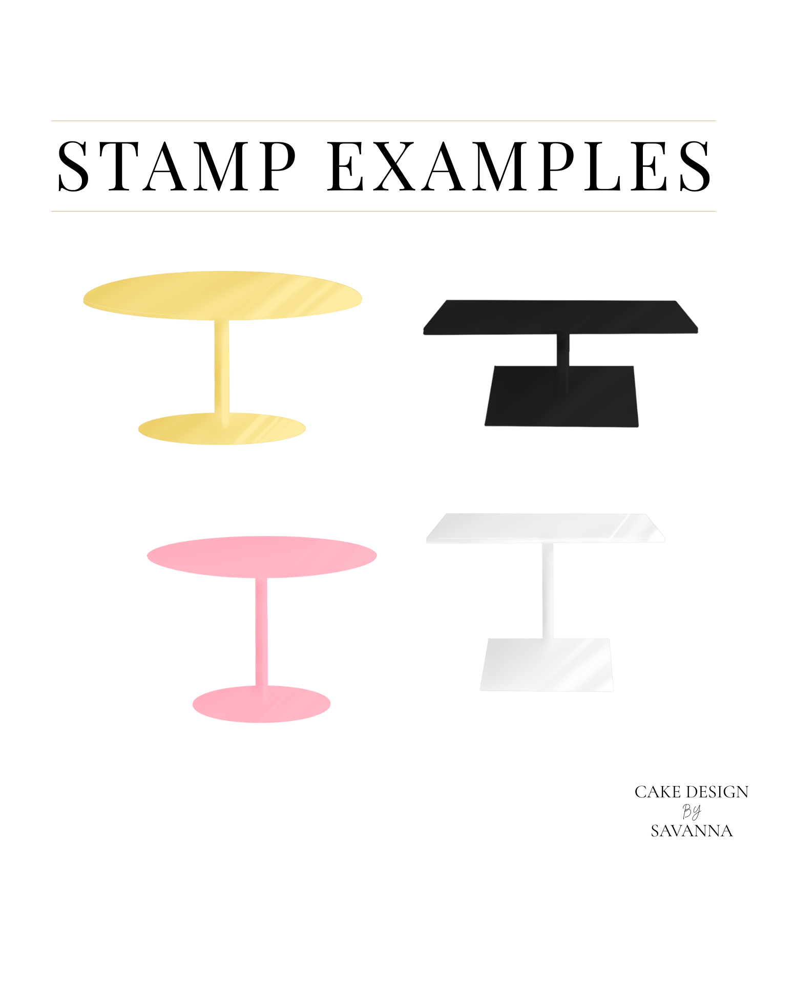 Stiletto cake stand Procreate stamp for digital cake sketching, preview 3 – Cake Design by Savanna