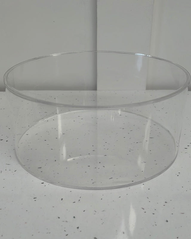 Outlet Round 8" x 6" Acrylic Fillable Clear Tier - Imperfect - Prop Options