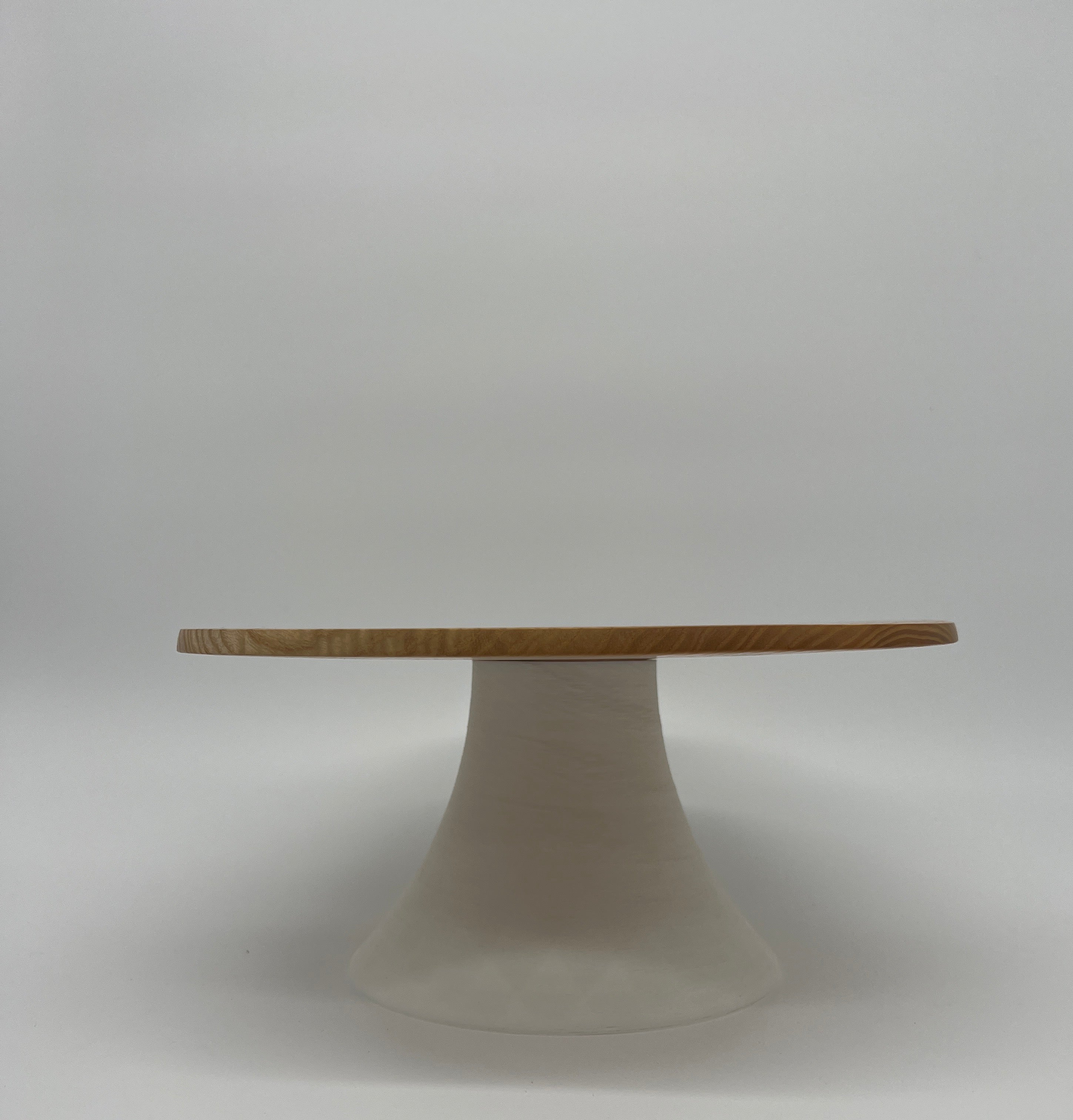 Outlet Bespoke Ash Top Plate with 3D White Pedestal - 12" Ash - Imperfect - Prop Options