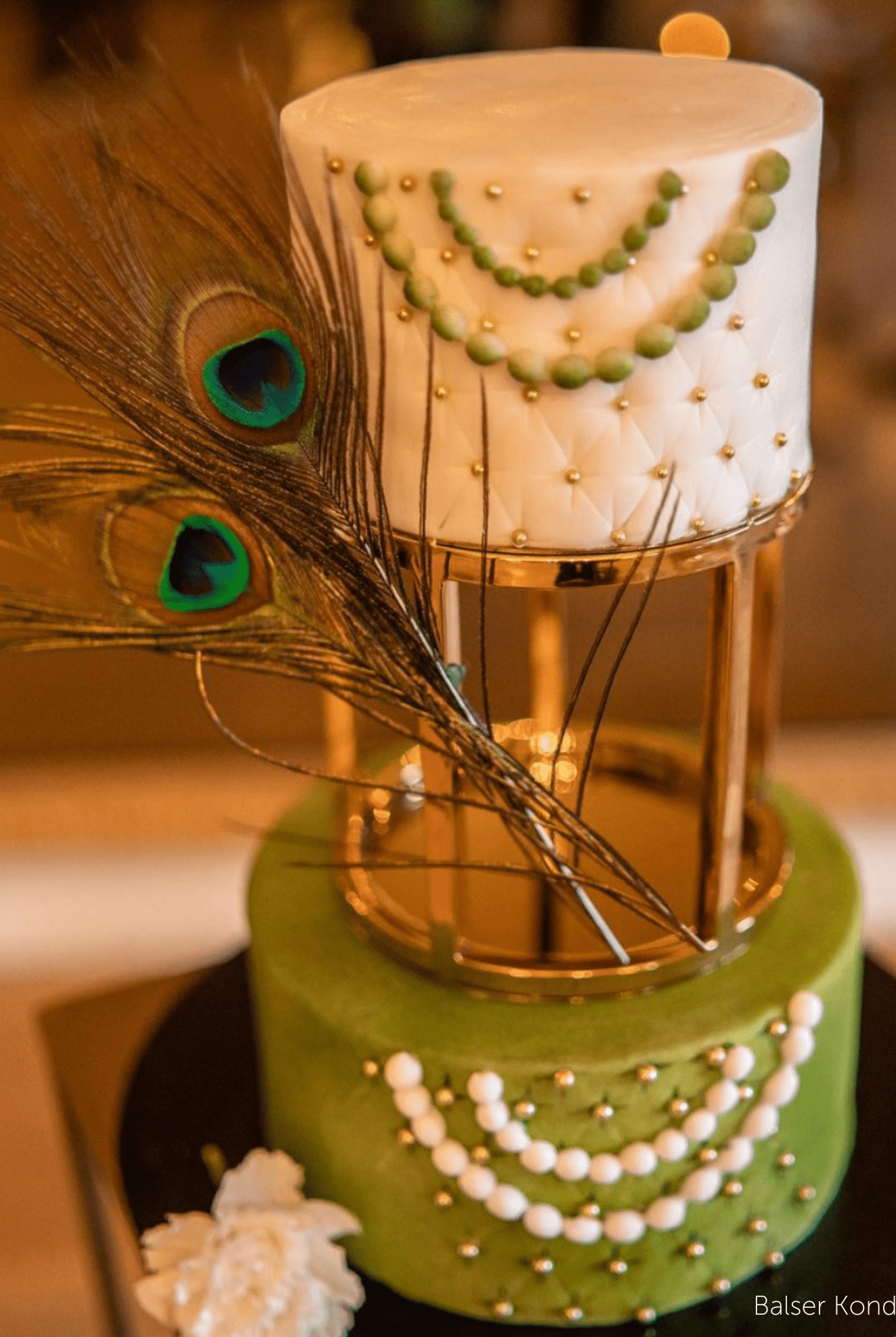 6" Round Metallic Cake Separator - Prop Options