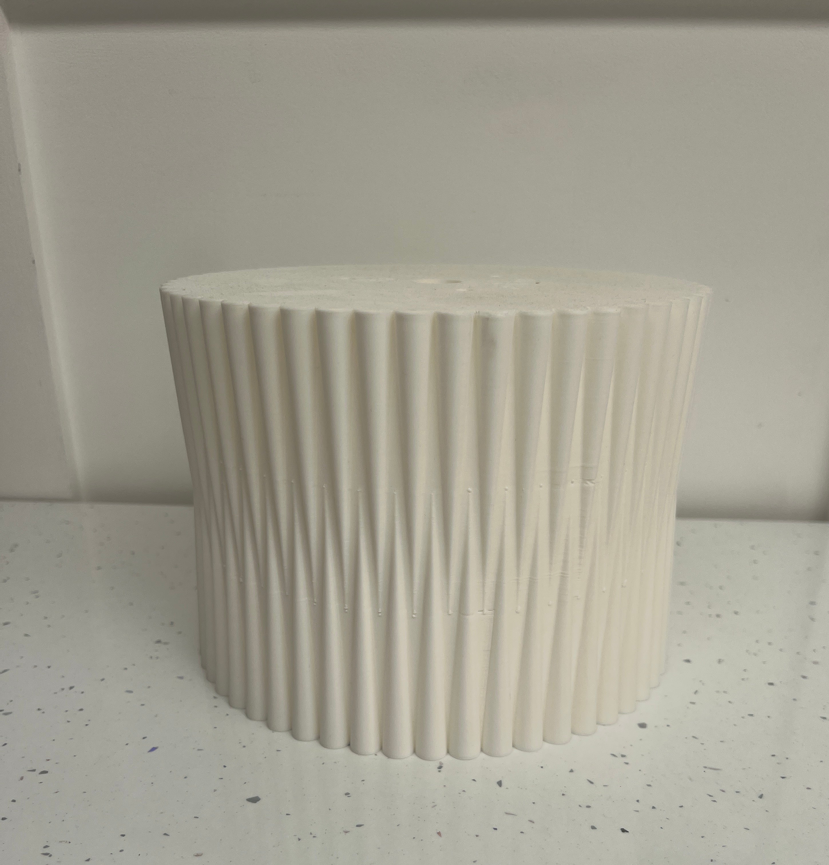 Outlet 8" x 6" Round Corset Cake Separator - White - Misprint - Prop Options