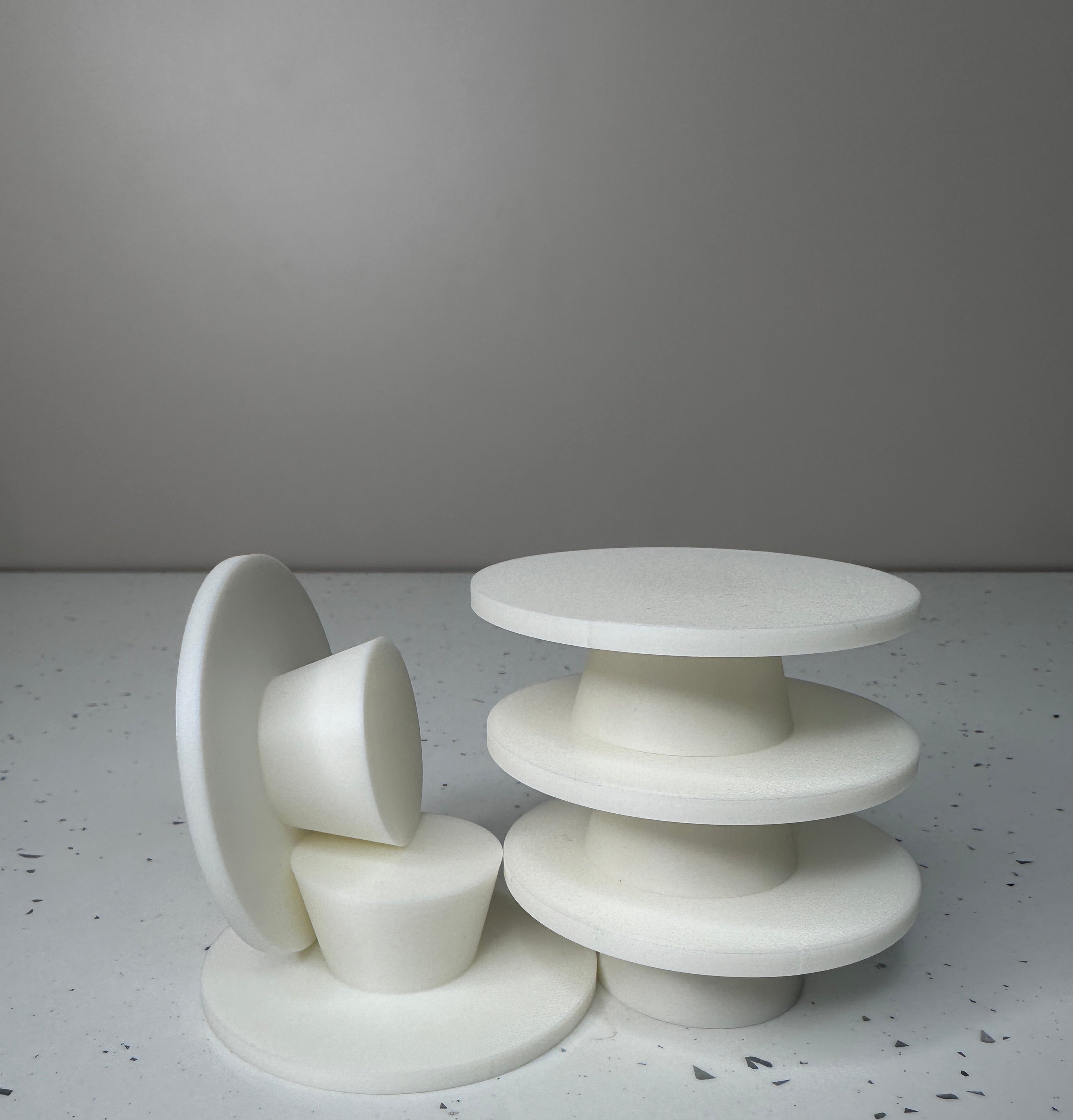Outlet 3" Short Cupcake Stand - White - Clearance - Sets of 5 - Prop Options