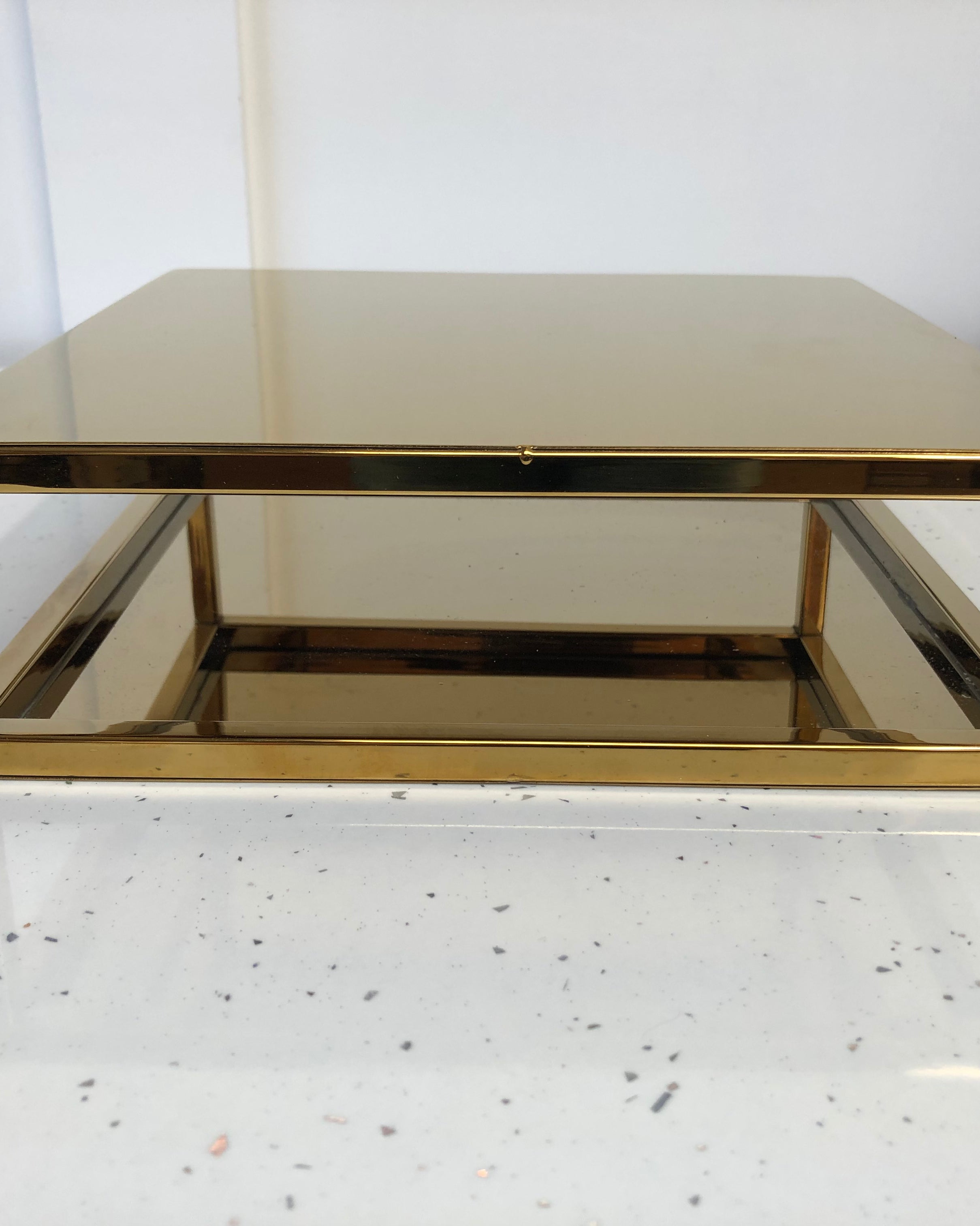 Outlet Rectangle Metallic Gold Cake Spacer - Imperfect - Prop Options