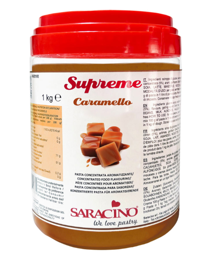 Saracino Caramel Food Flavour Paste - 200g & 1kg Options