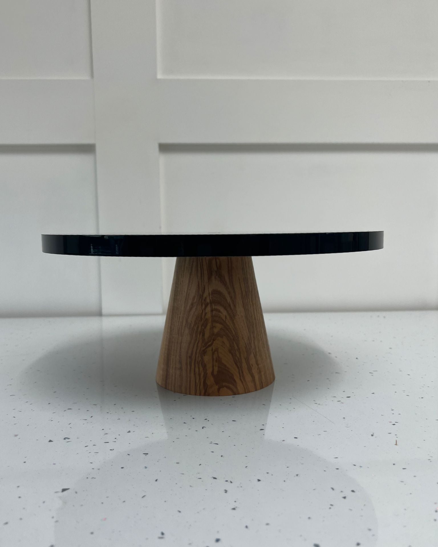 Outlet 12" Black Acrylic and Olive Cone Cake Stand - Clearance - Prop Options