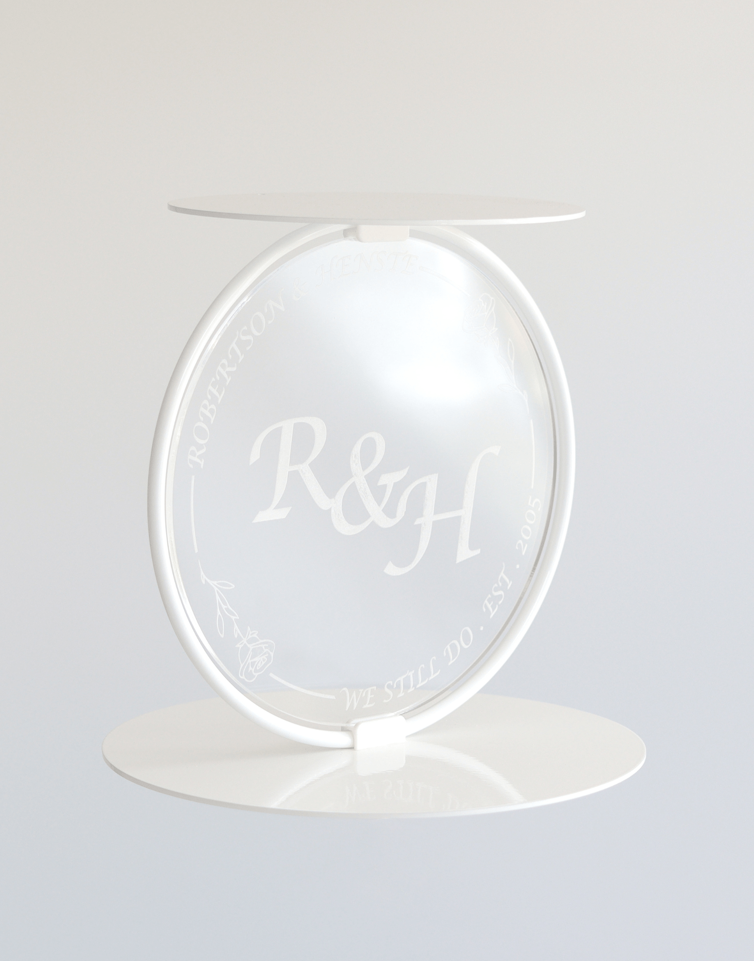 Bespoke Personalised Acrylic Insert for Hoop tier spacer - Prop Options