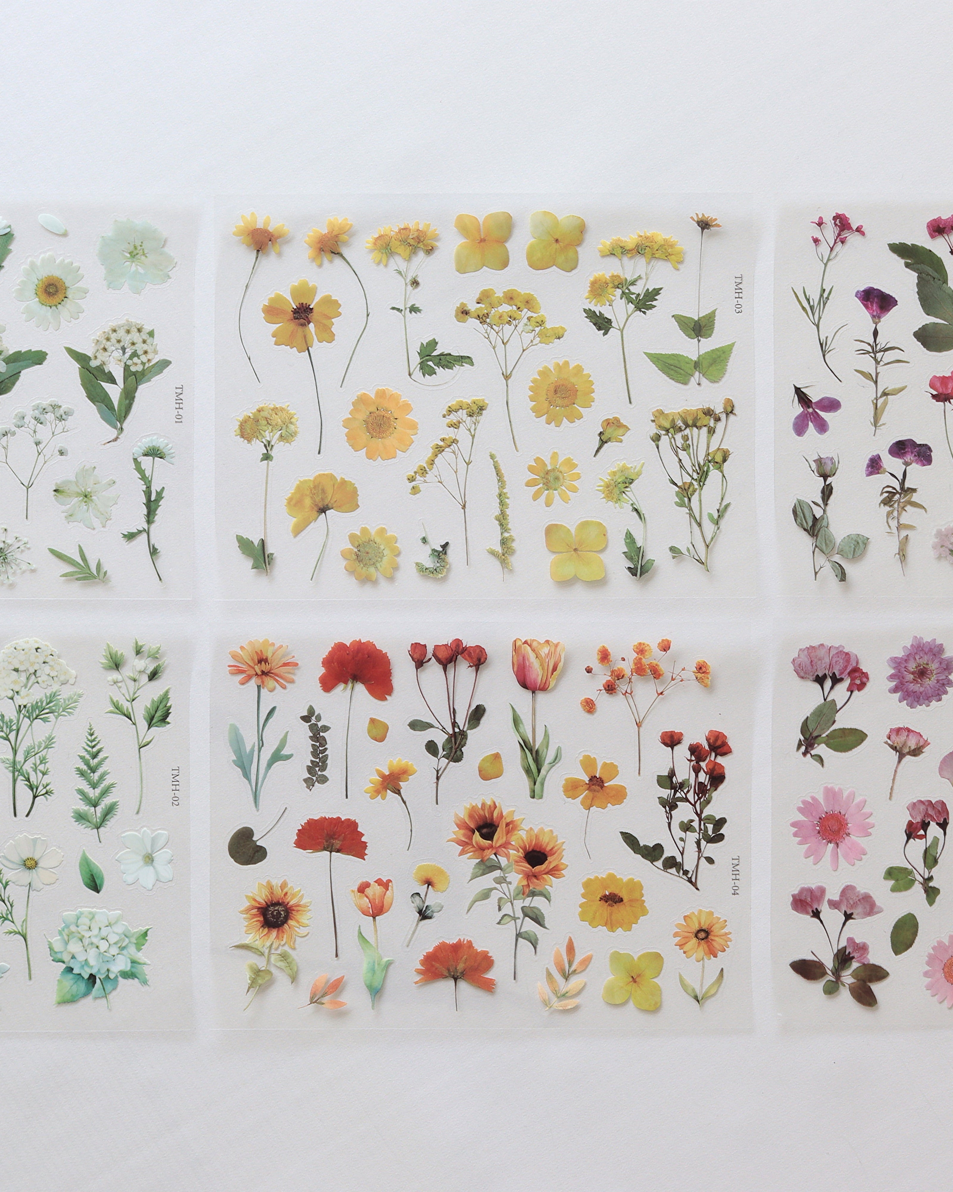 Clear Tier Floral Stickers - Prop Options