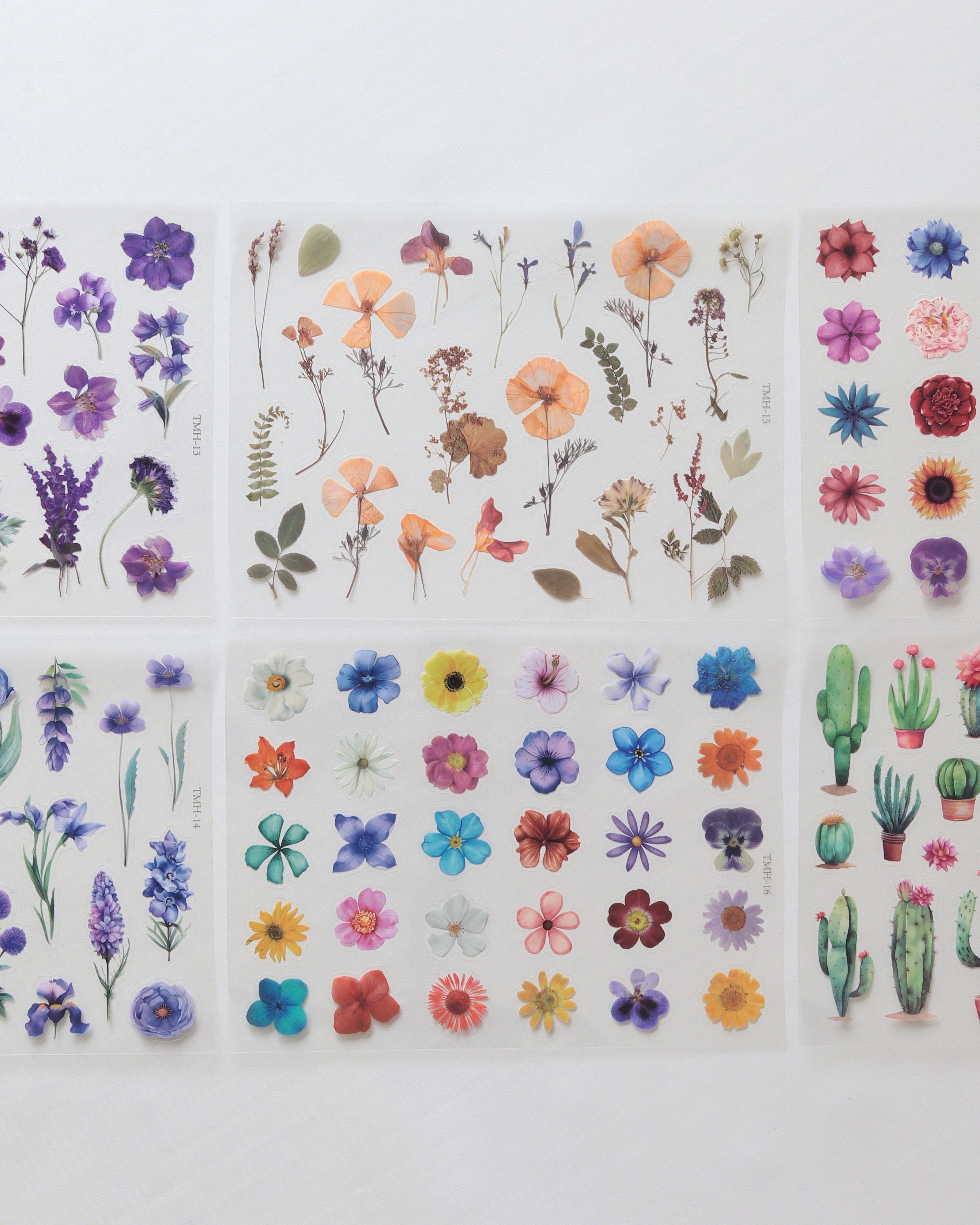 Clear Tier Floral Stickers - Prop Options