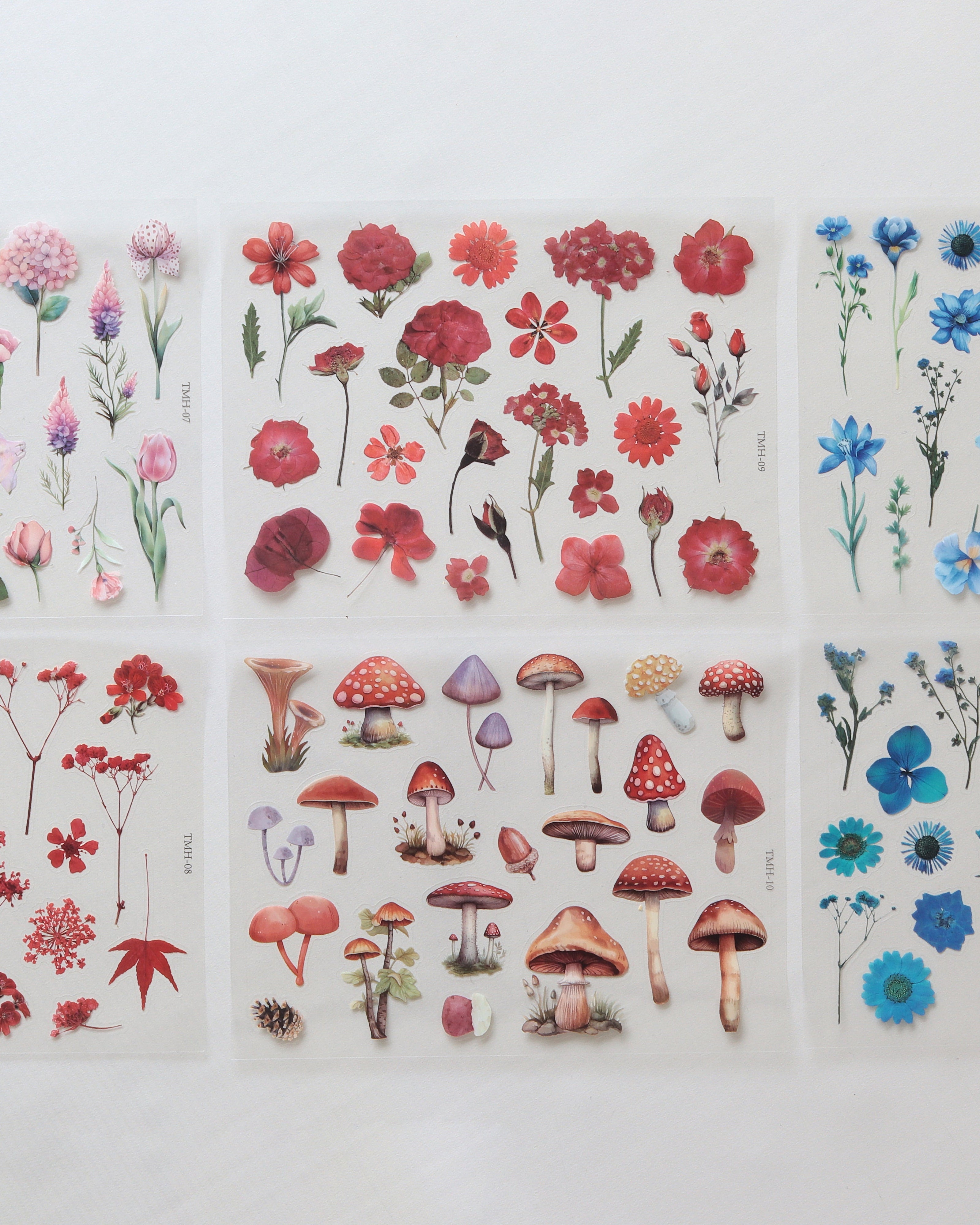 Clear Tier Floral Stickers - Prop Options