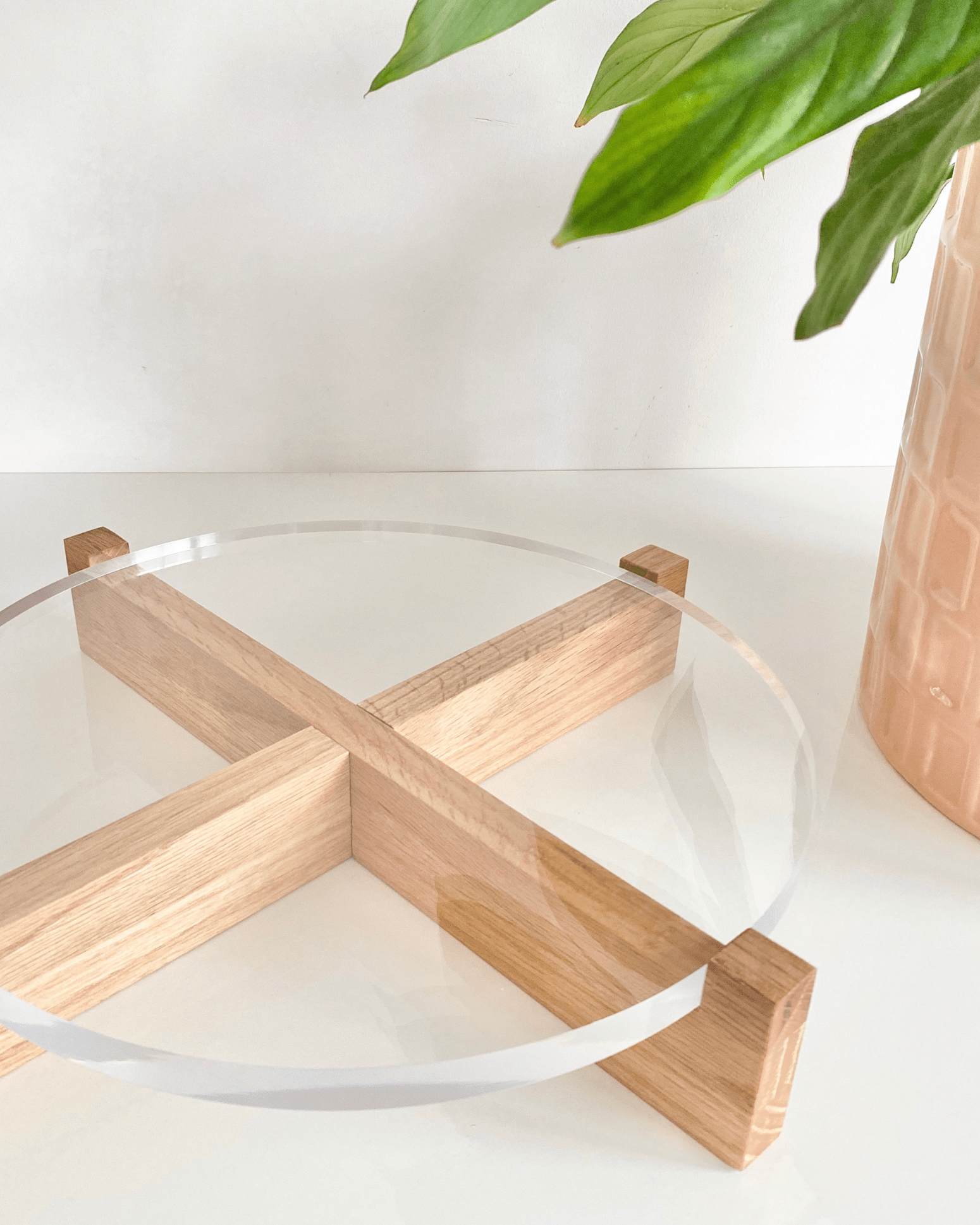 Hand crafted solid oak cake stand - Prop Options