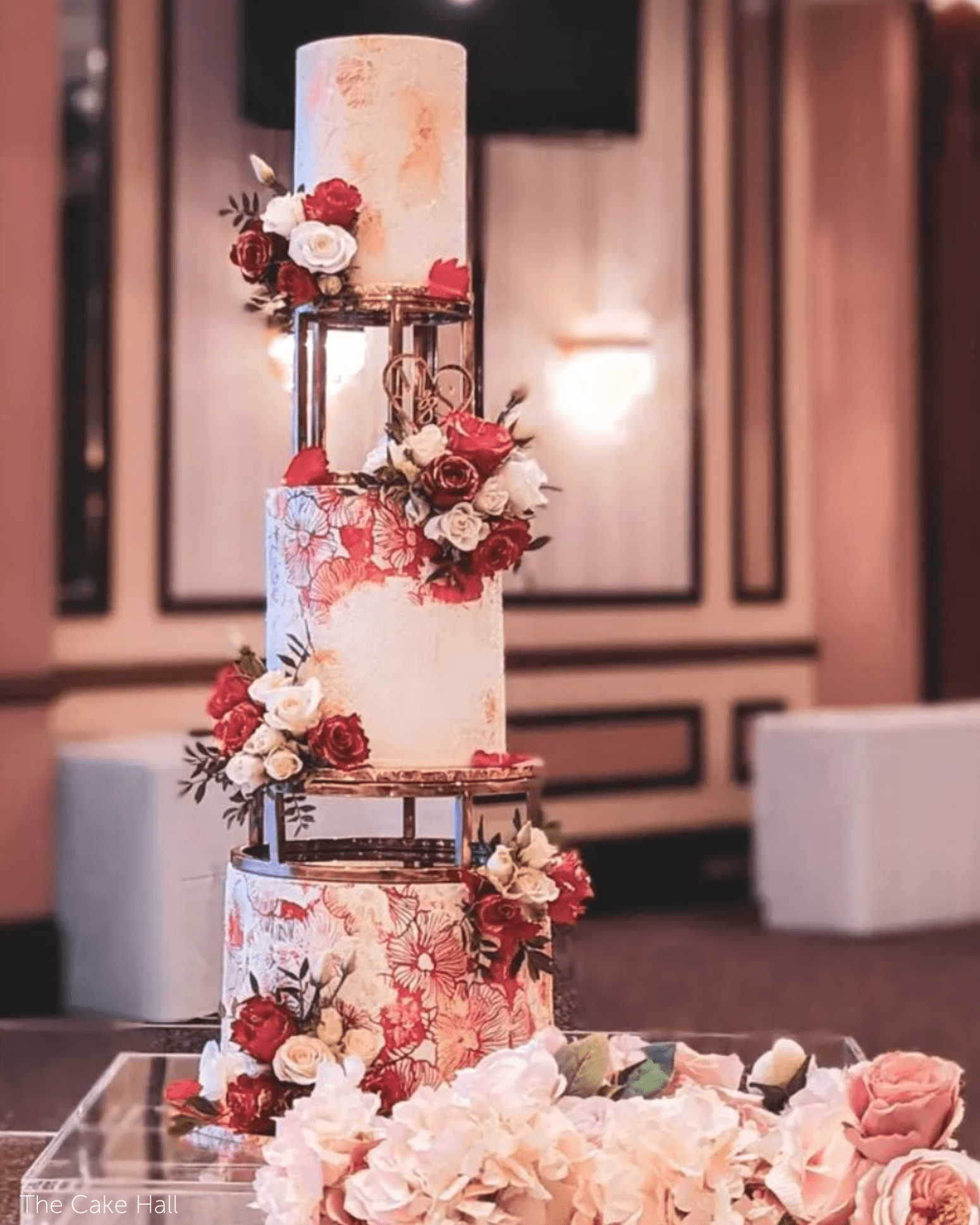 PropBundles - Set of Two - 6" & 10" Round Metallic Cake Separators and Stands - Prop Options