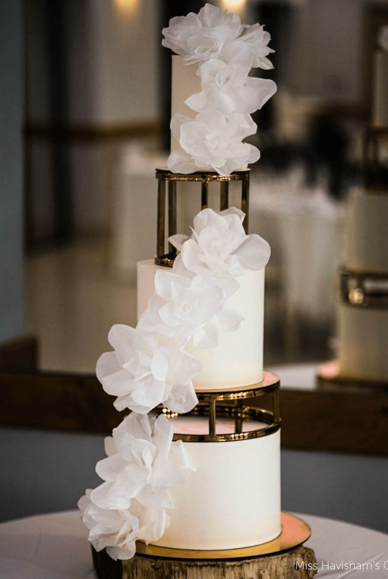 PropBundles - Set of Two - 6" & 10" Round Metallic Cake Separators and Stands - Prop Options