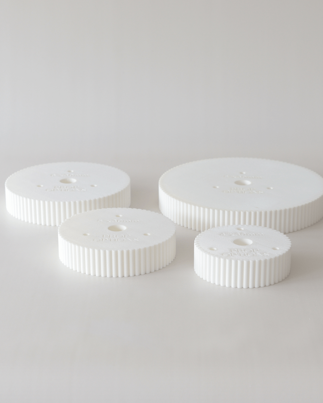 Round 30mm Reeded Cake Spacer - Prop Options