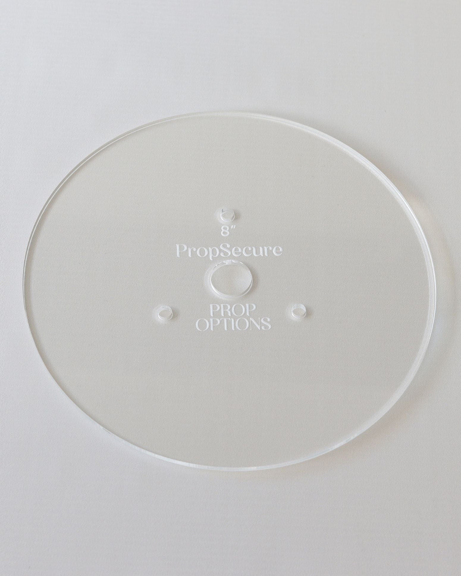 Round Premium Reusable Acrylic Cake Board - PropSecure® - Prop Options