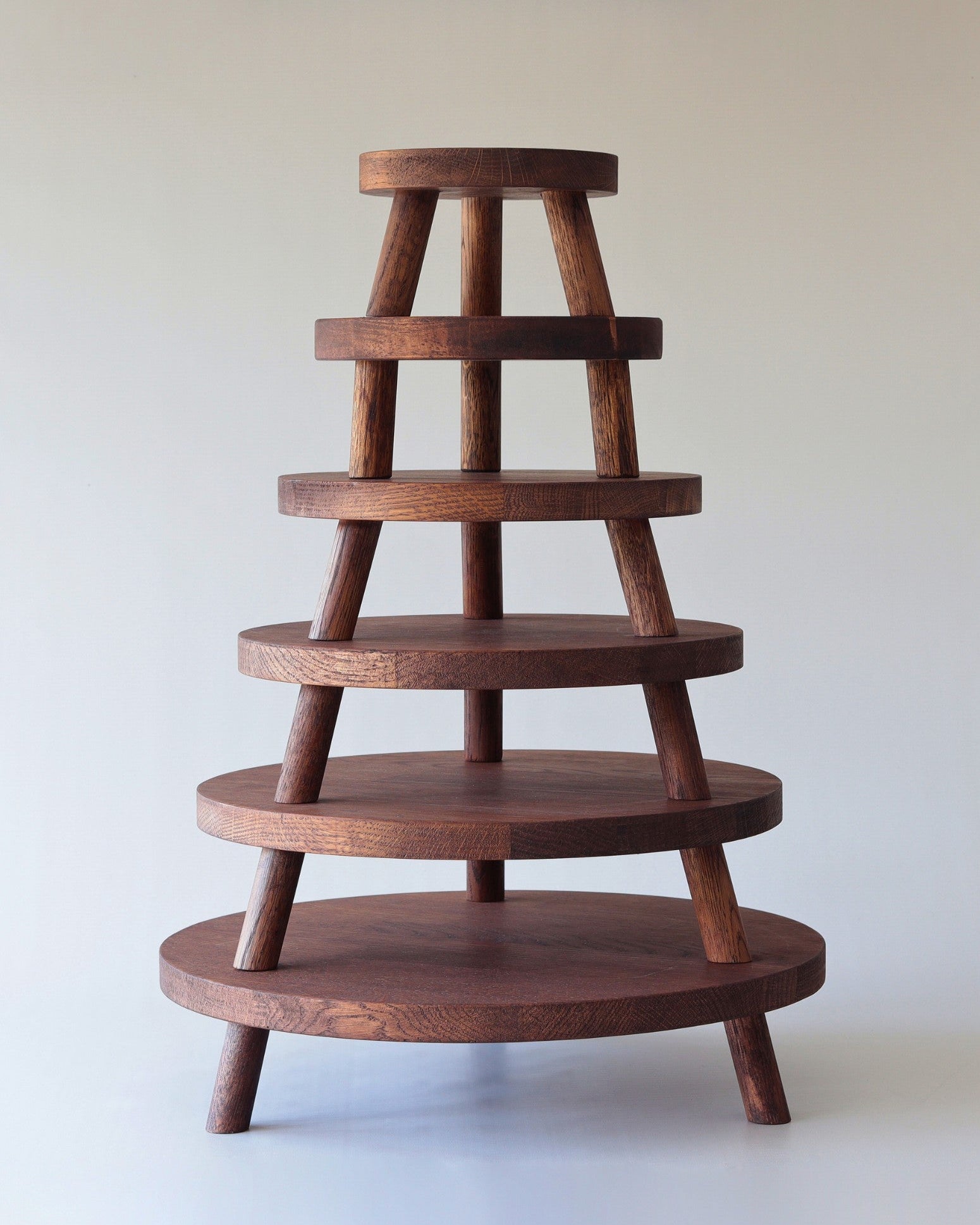 Solid Oak Tripod Cake Stand - Prop Options