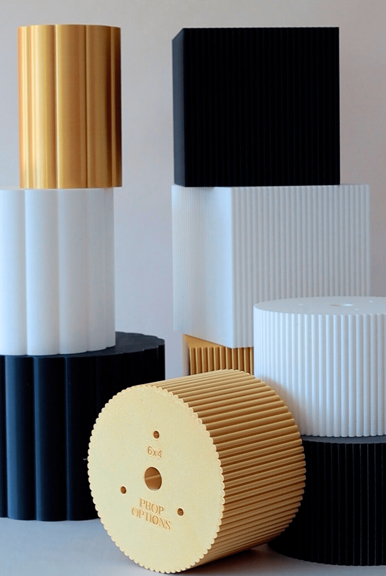 Square Reeded Cake Separator - Prop Options