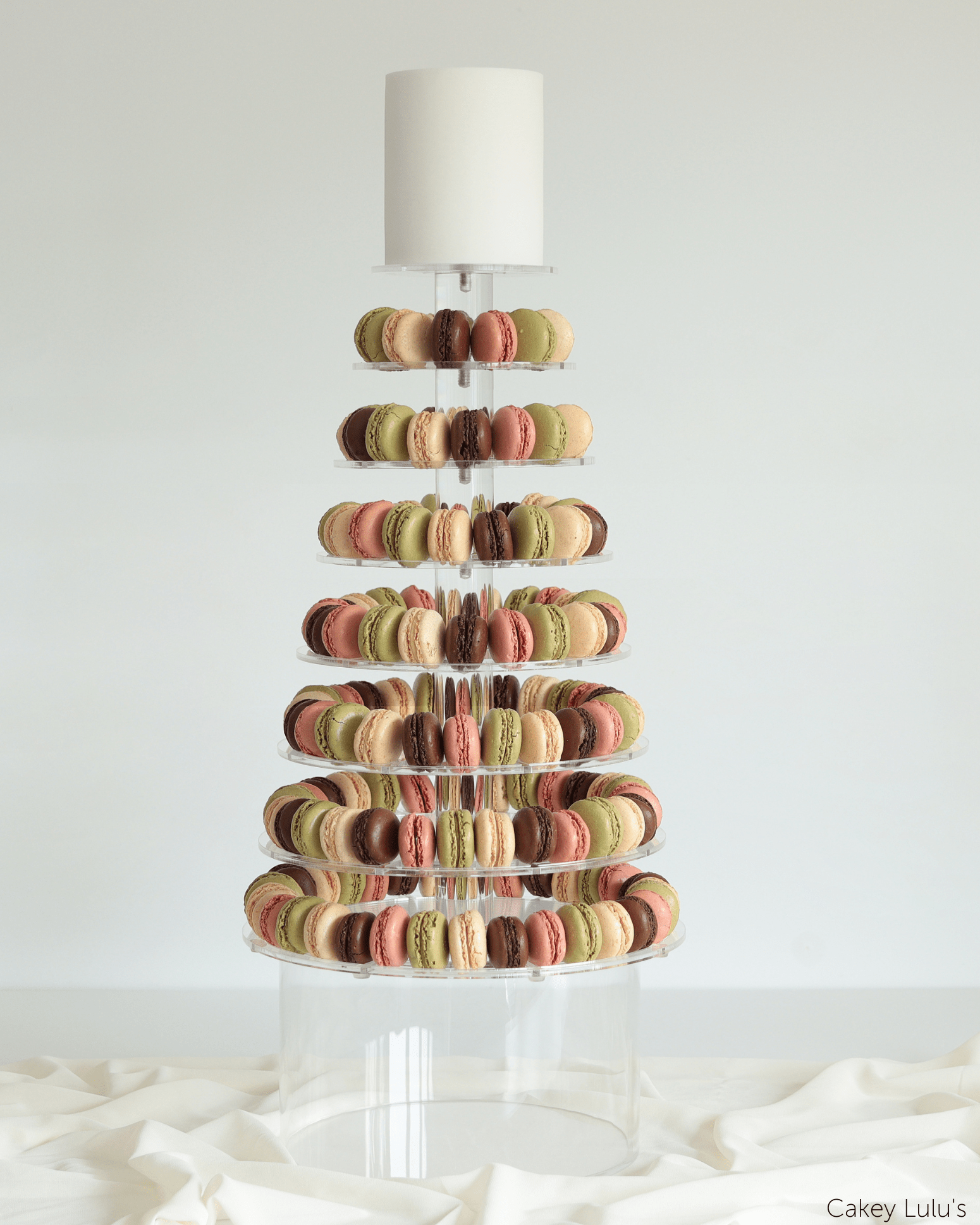 Ultra Adjustable 8 Tier Acrylic Macaron Tower - Prop Options