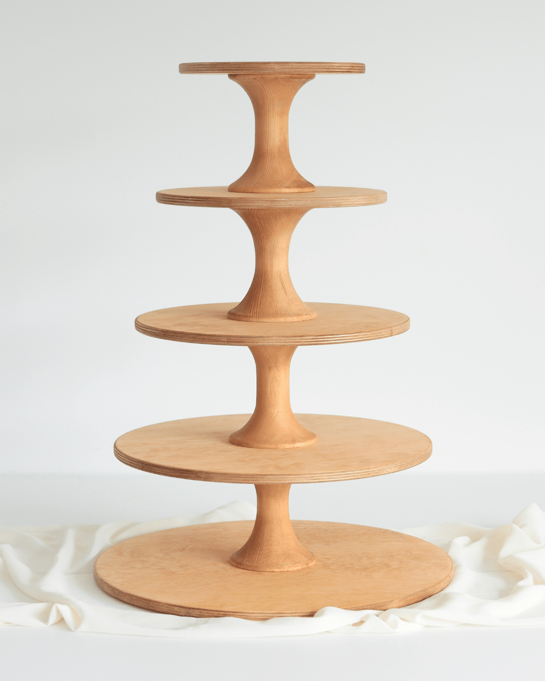 Deluxe Adjustable Scandinavian Birch Cupcake Stand - Prop Options