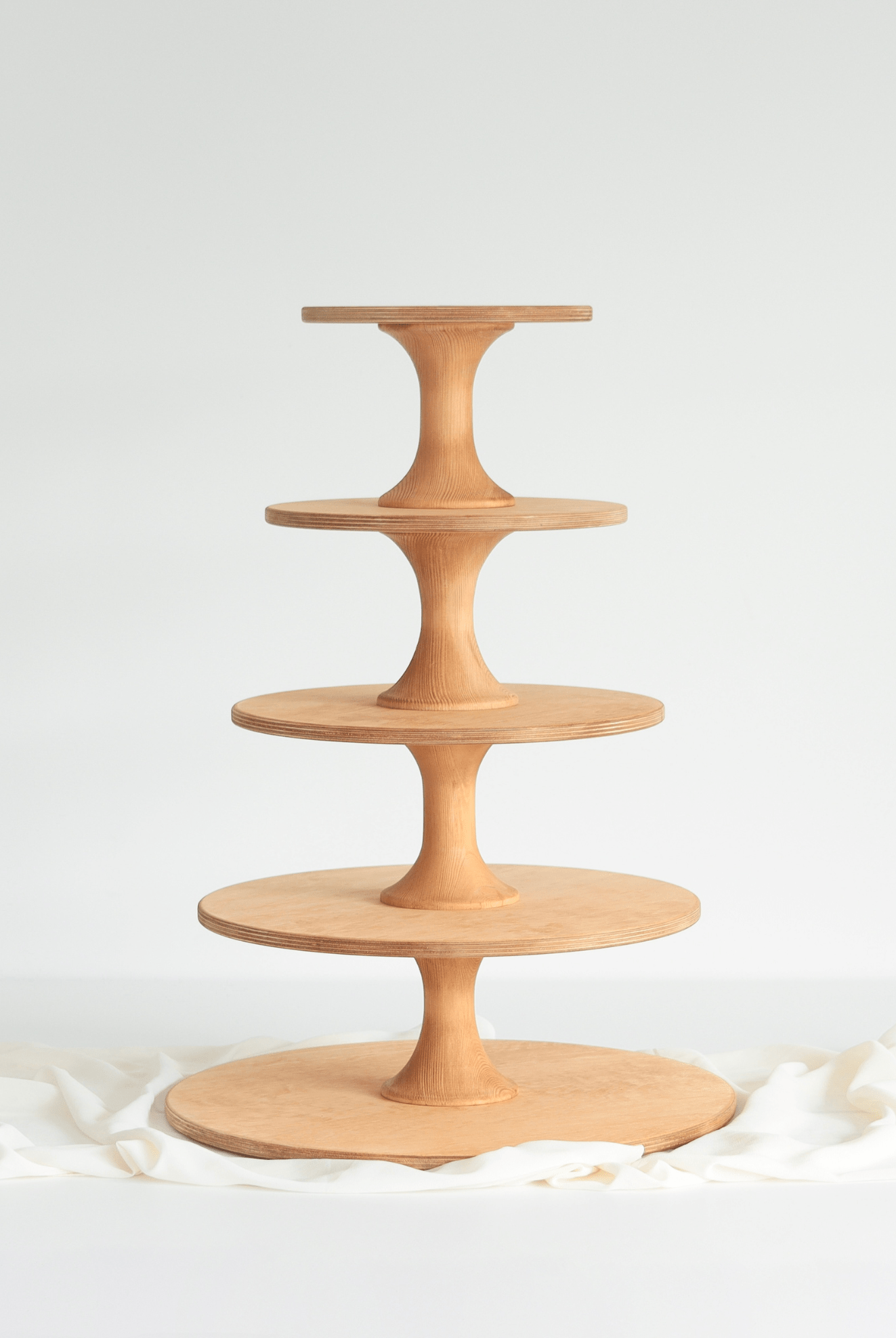 Deluxe Adjustable Scandinavian Birch Cupcake Stand - Prop Options