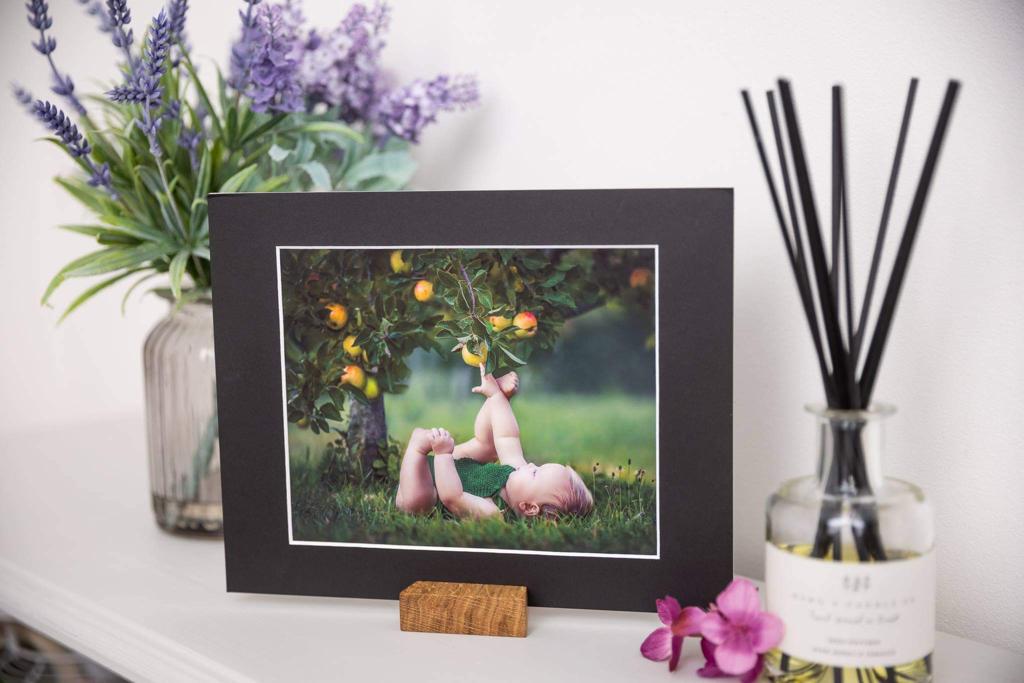 Handcrafted Oak triangle photo stand - 5mm Groove - Prop Options