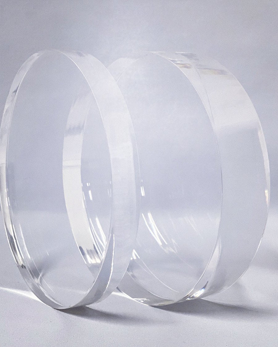 PropBundles - 30mm Round Ultra Polished Acrylic Cake Spacers - Prop Options