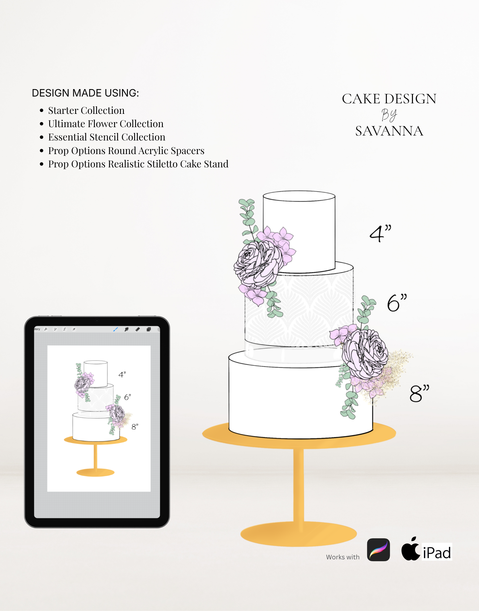 How to Sketch Cakes Digitally for Clients Using Procreate