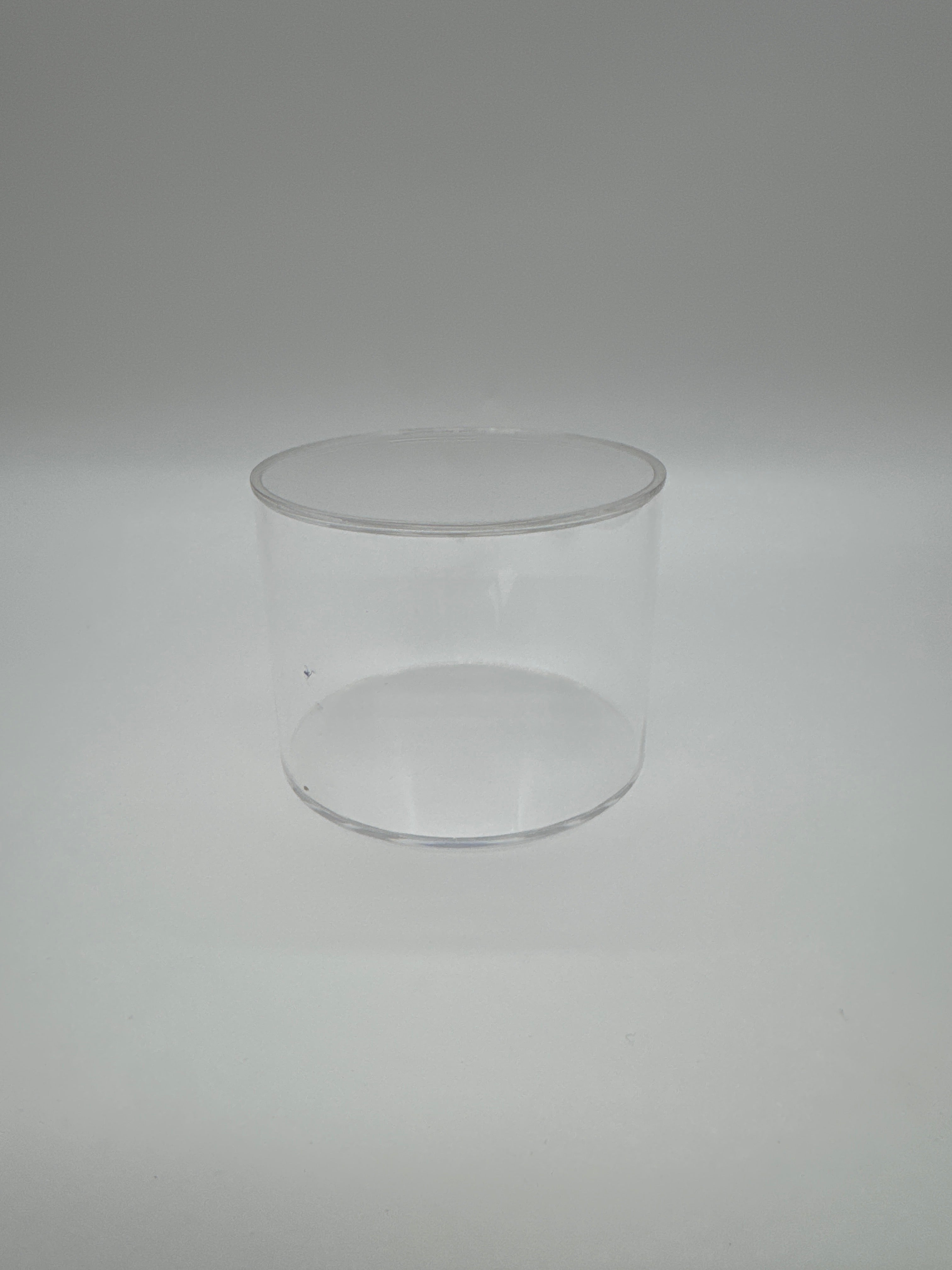 Outlet Round 5" x 4" Acrylic Fillable Clear Tier - imperfect - Prop Options