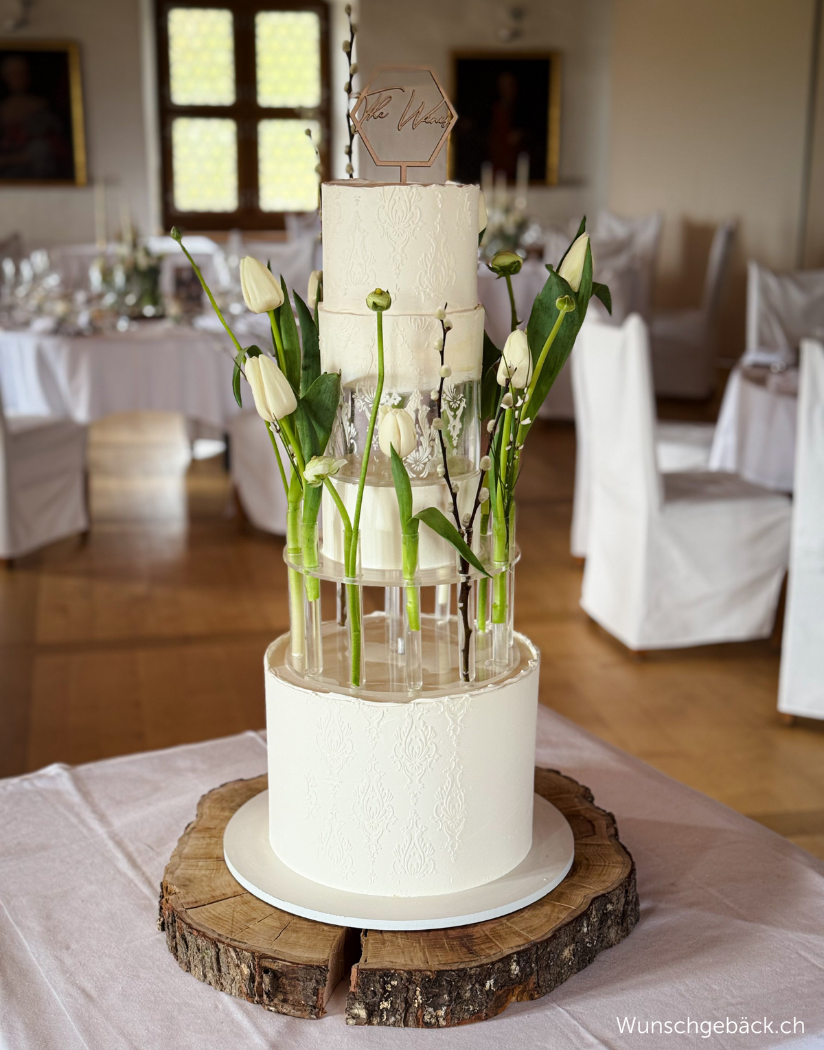 Floral Tiara Cake Separator & Stand