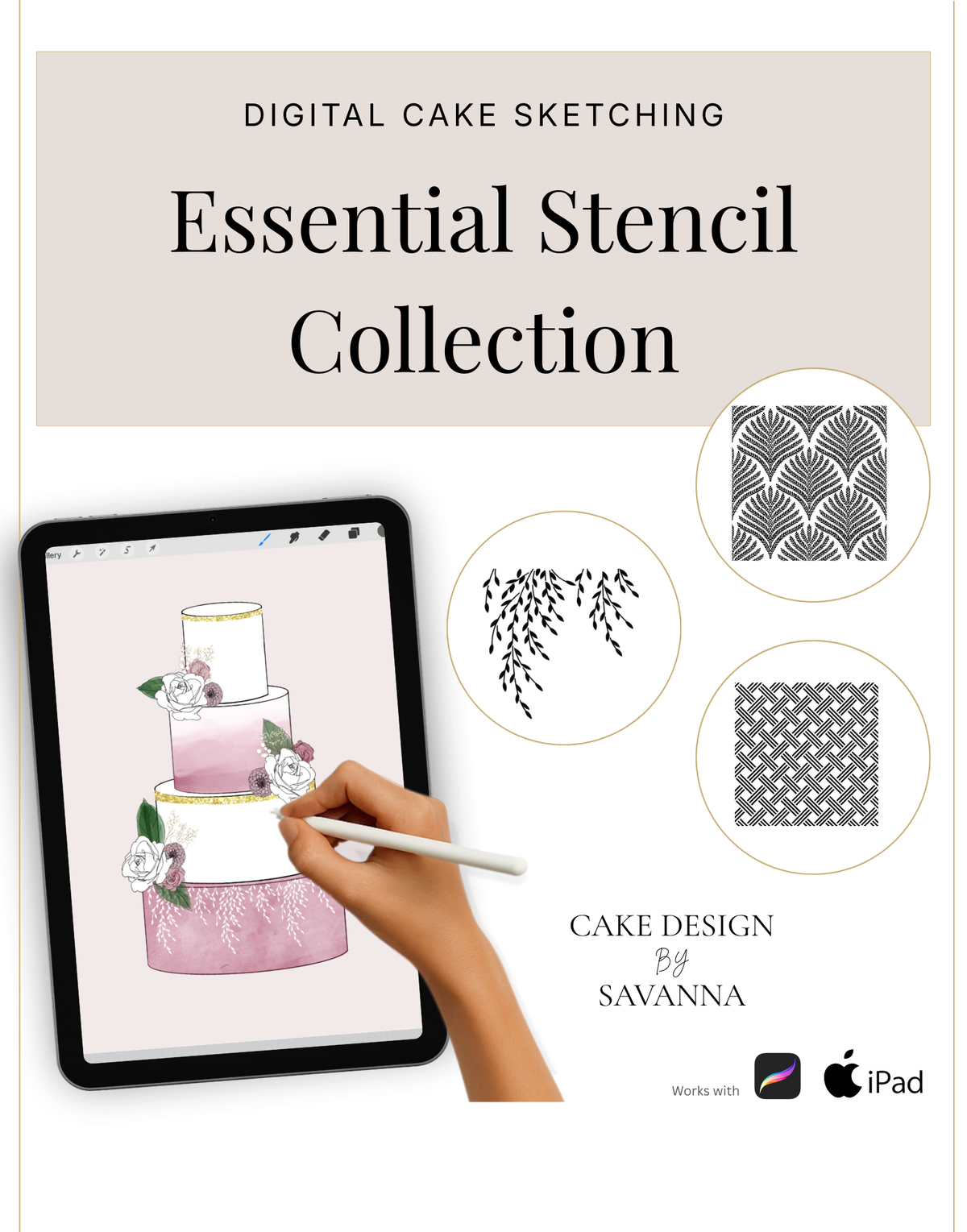 Digital Sketching Pattern Brush Set Procreate Stamps