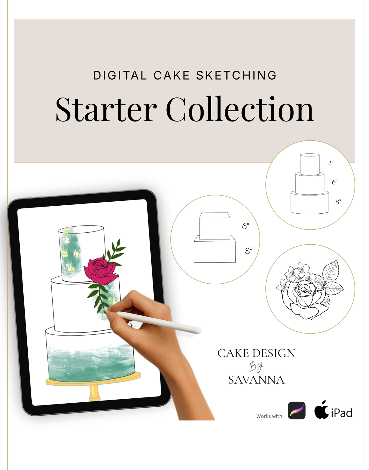 Digital Sketching Tiered Procreate Stamps