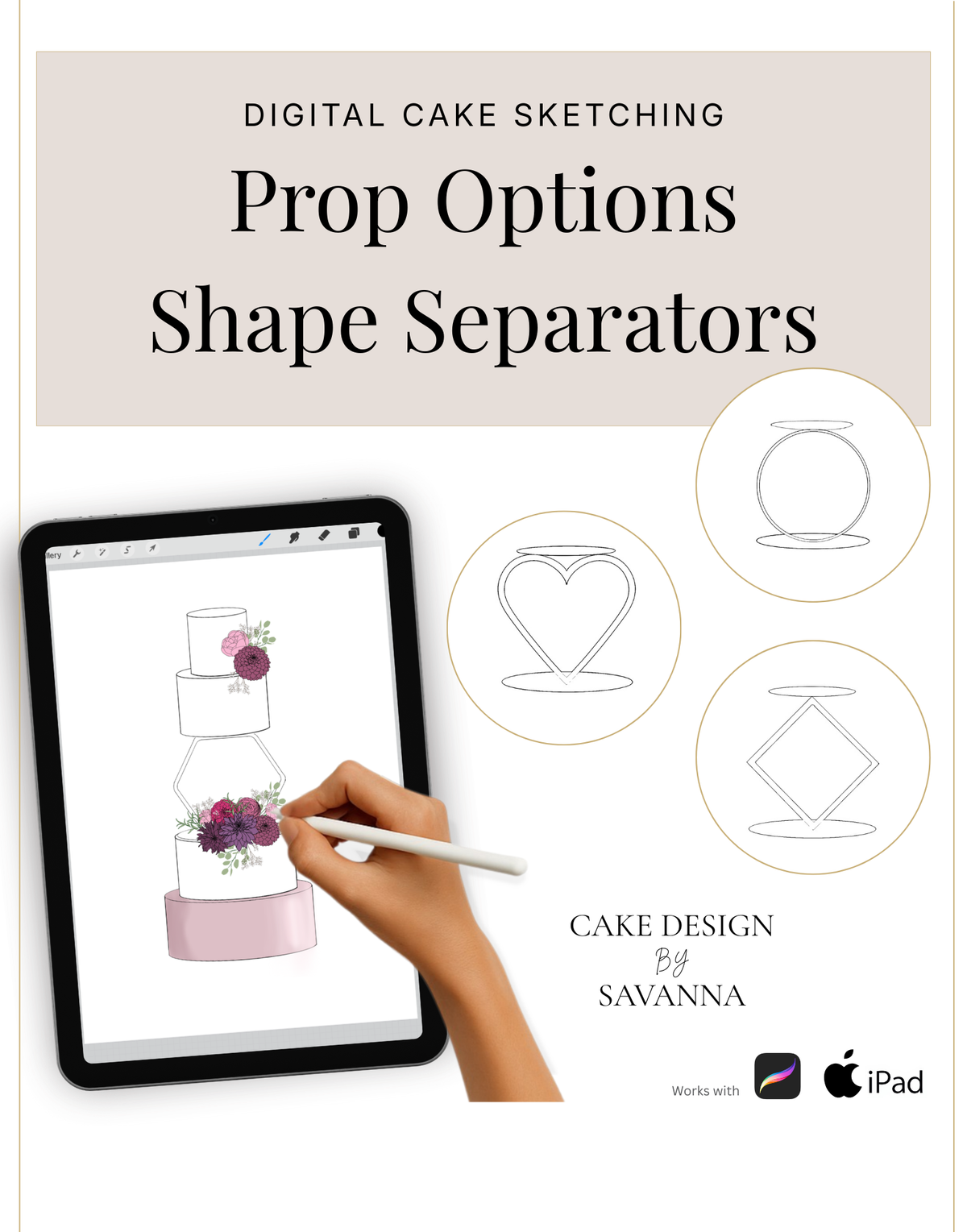 Digital Sketching Geometric Separators Procreate Stamps
