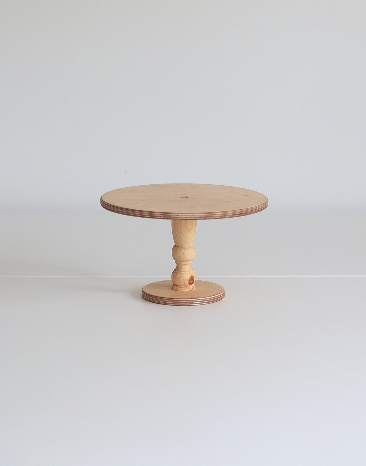 Trio Original Scandinavian Birch Cake Stands Varied Diameters PropBundle