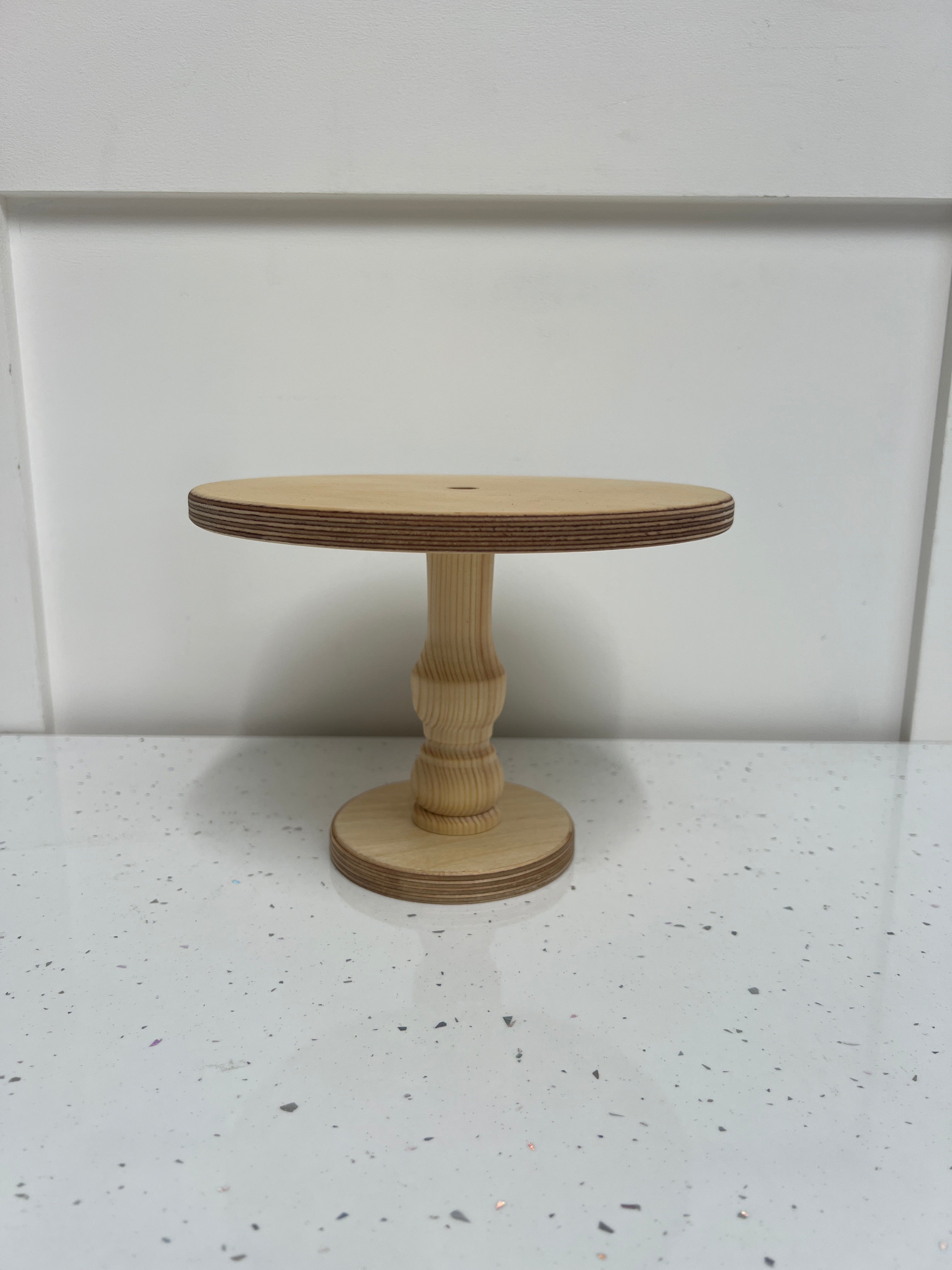 Outlet Original Wooden Pedestal - 8" Natural - Imperfect - Prop Options