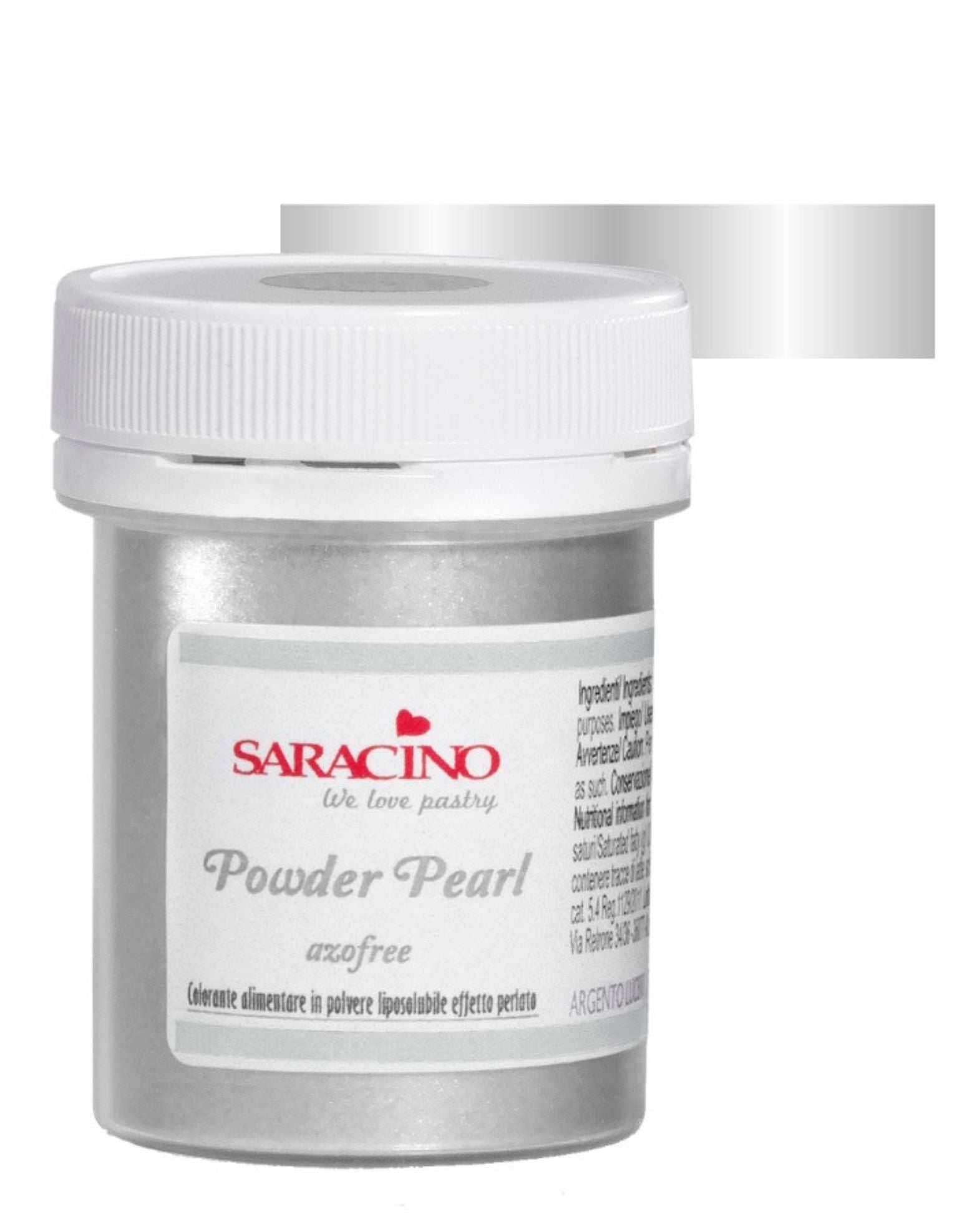 Saracino Powder Pearl container on a white background