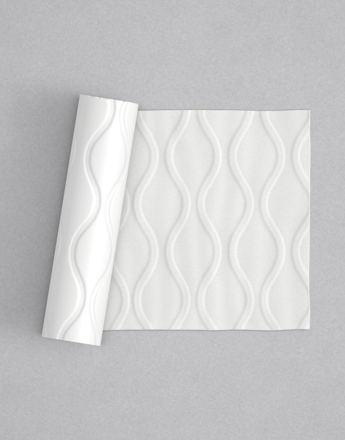 No.15 Mirava mini 4" texture rolling pin with its pattern rolled out on white fondant - Prop Options