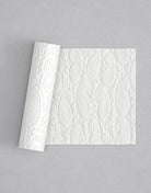 No.46 Buta mini 4" texture rolling pin with its pattern rolled out on white fondant - Prop Options