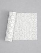 No.47 Nurrah mini 4" texture rolling pin with its pattern rolled out on white fondant - Prop Options