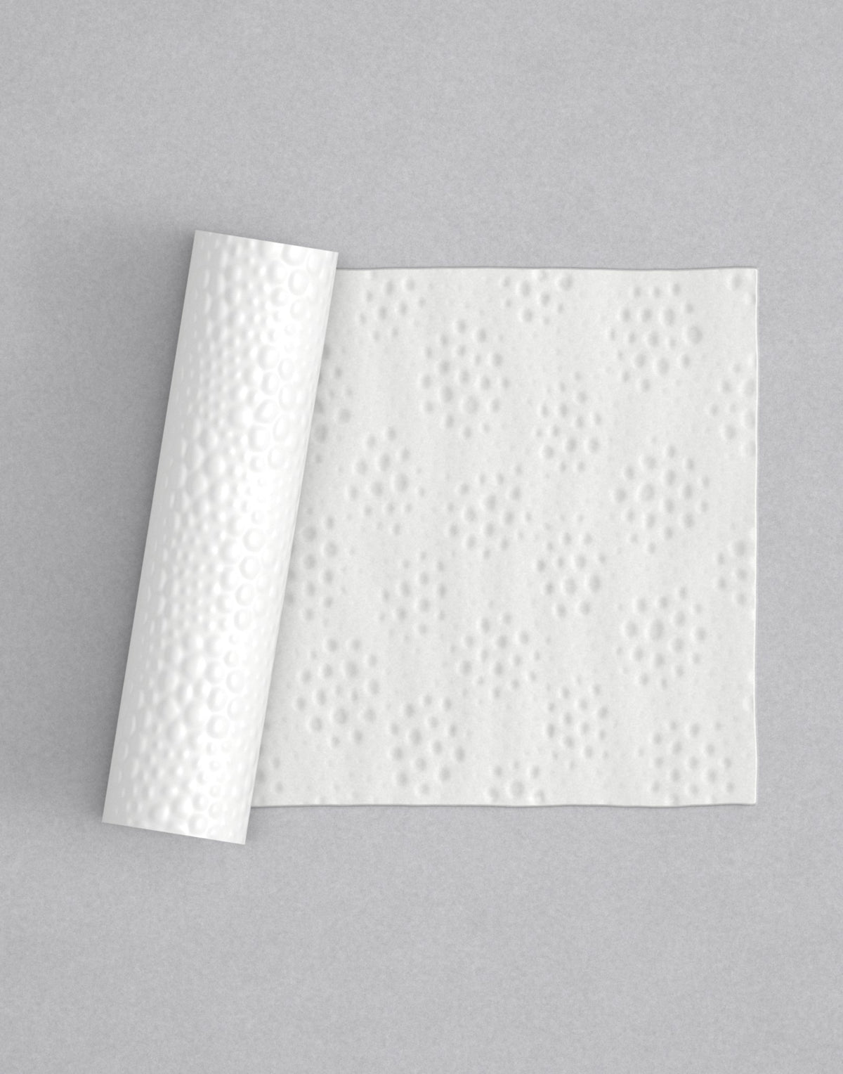 No.53 Cavara mini 4" texture rolling pin with its pattern rolled out on white fondant - Prop Options