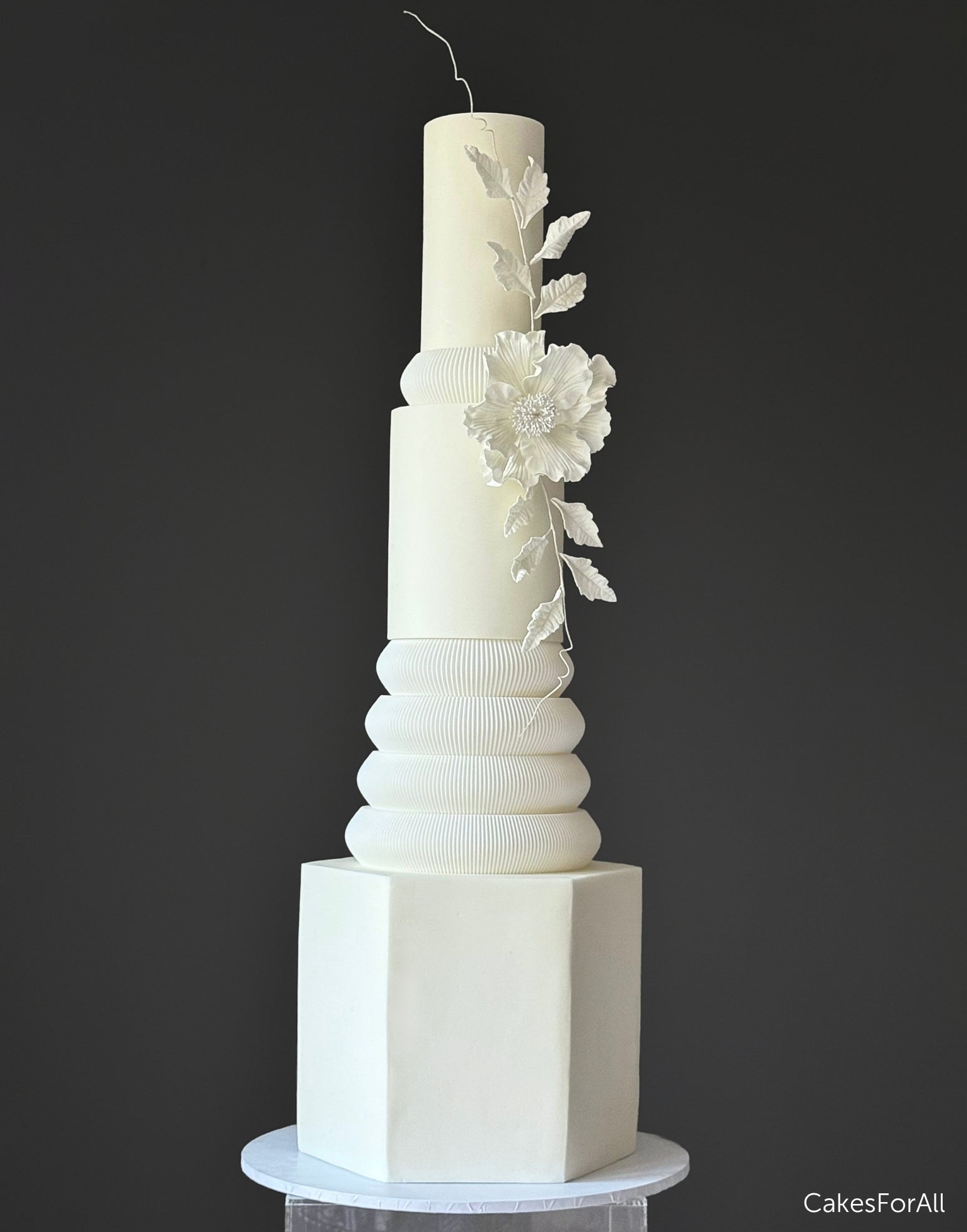The Ola Spacer styled on a display cake by Mercy Olaigbe of CakesForAll