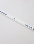 White ruler with 'PROP OPTIONS' text on a beige background