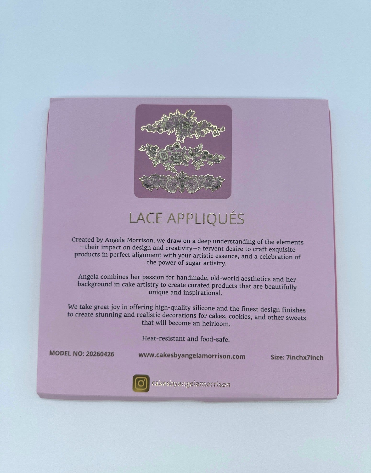 Angela Morrison Silicone Moulds – Lace & Floral Collection - Prop Options