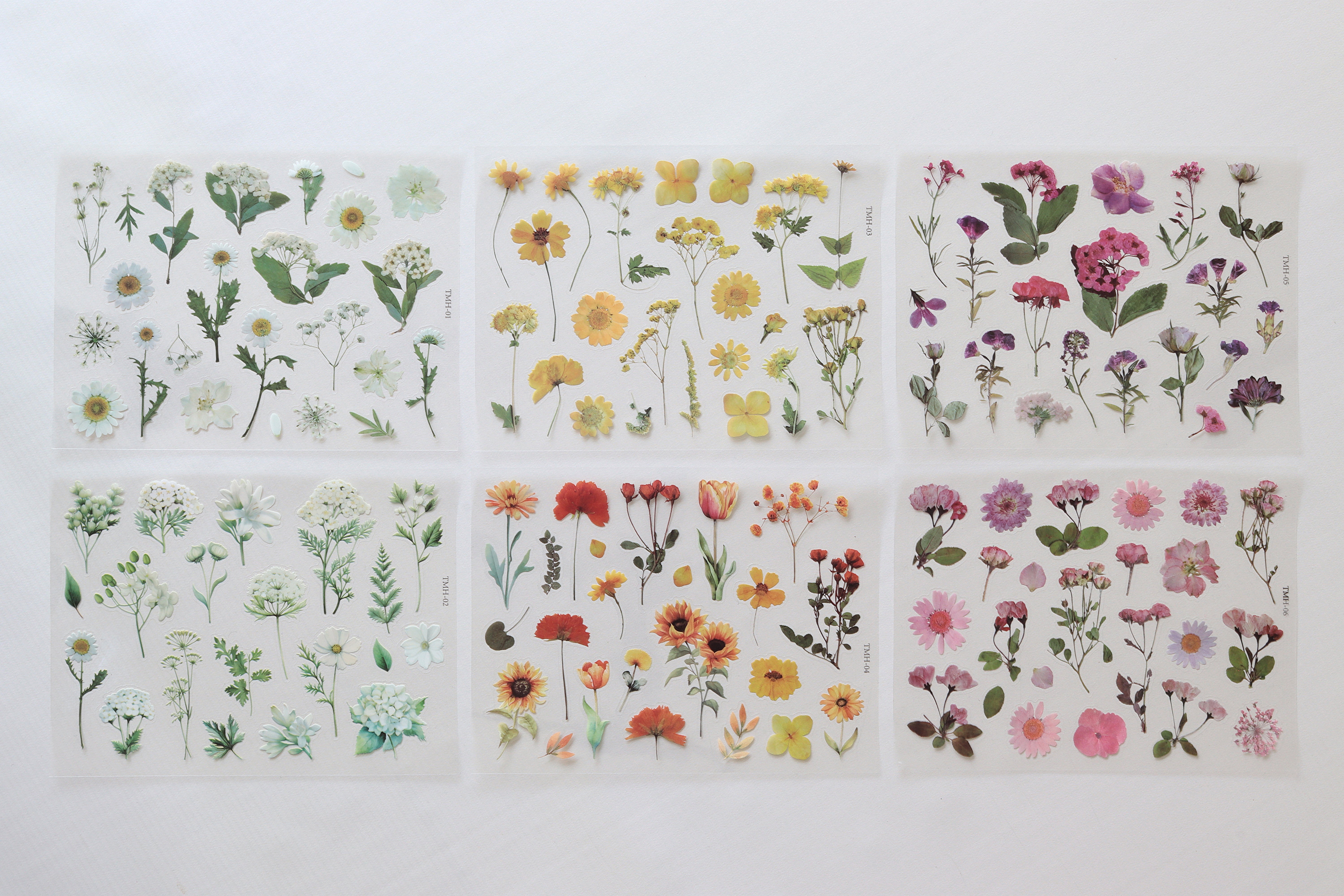 Clear Tier Floral Stickers - Prop Options