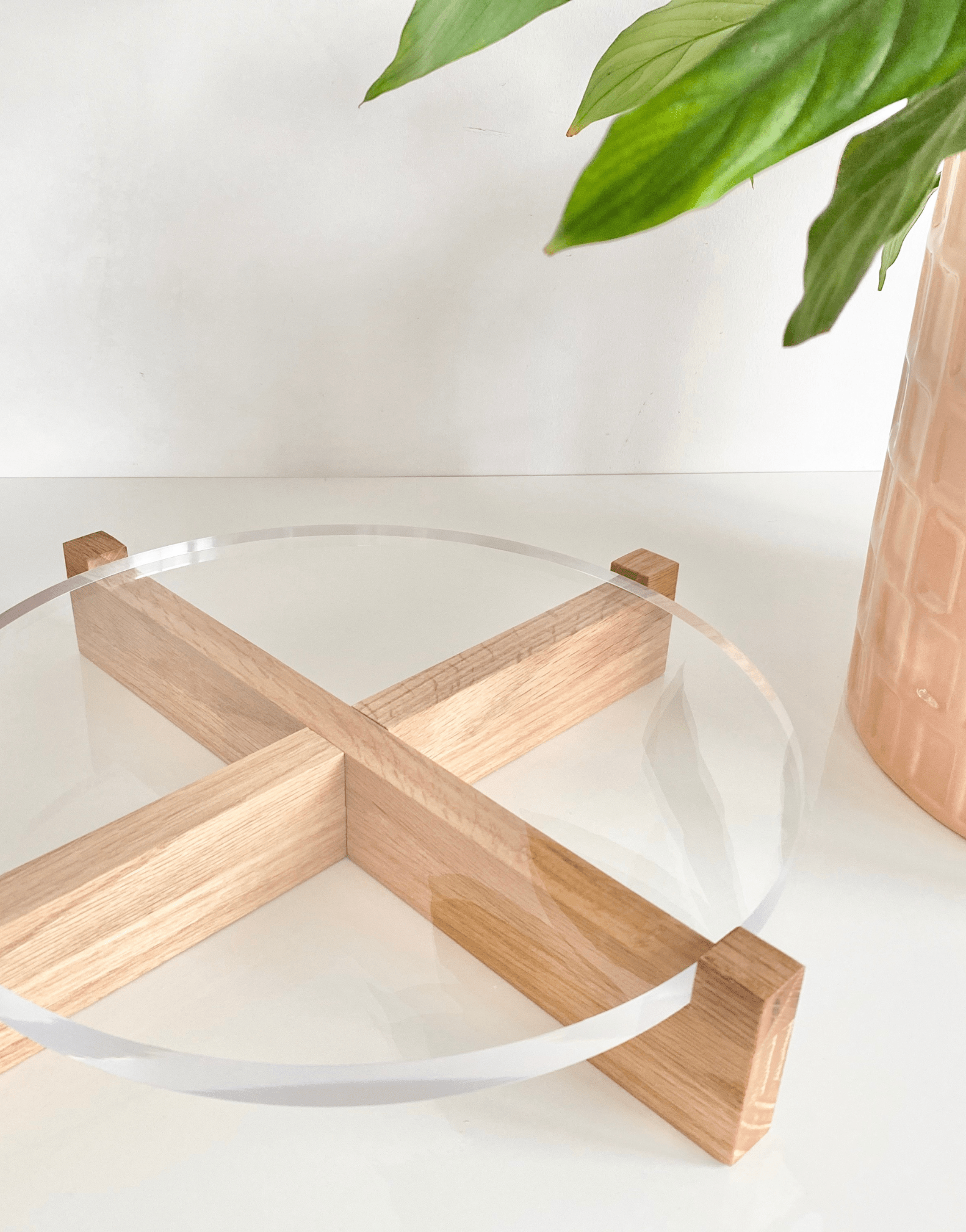 Hand crafted solid oak cake stand - Prop Options