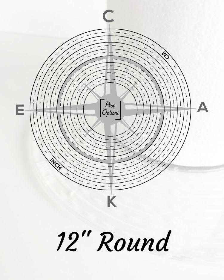 Prop Options 12" Round Cake Compass 