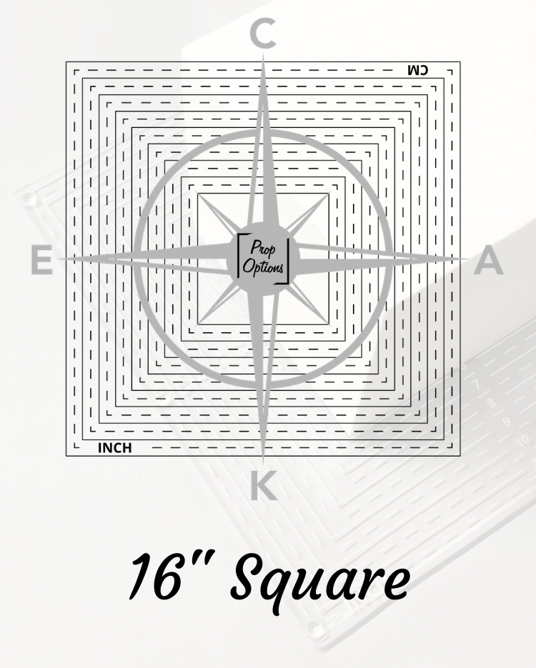 Prop Options 16" Square Compass Logo