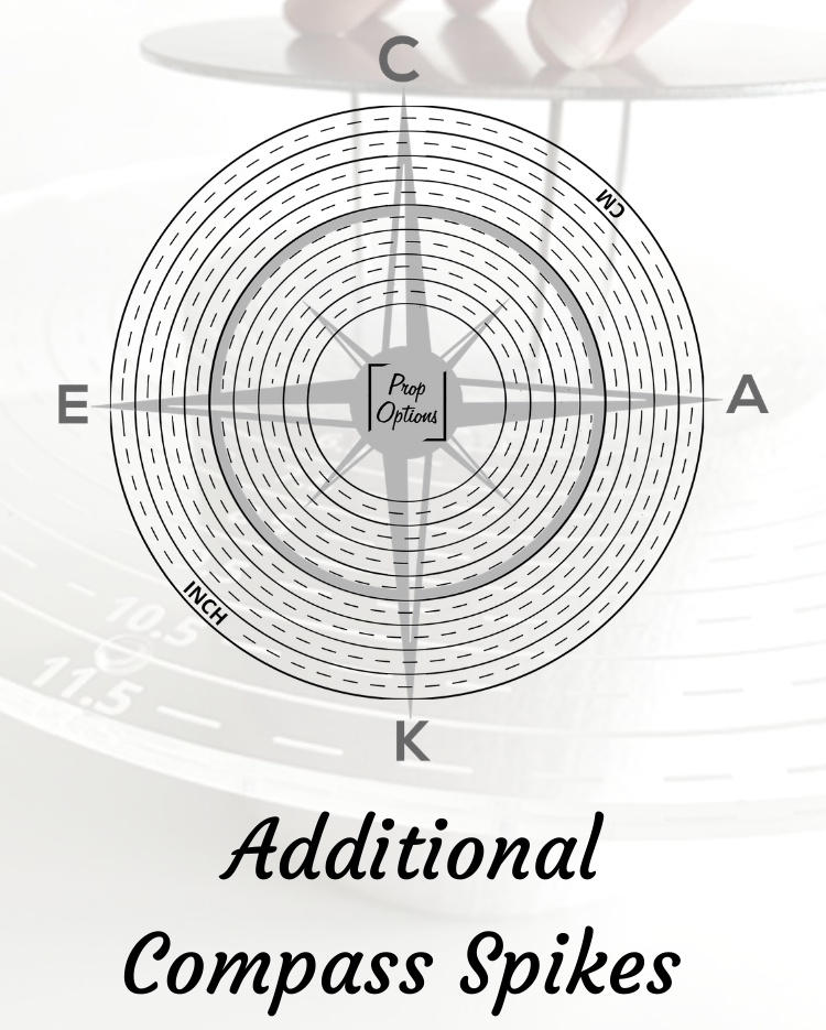 Additional stainless steel spikes for cake compass