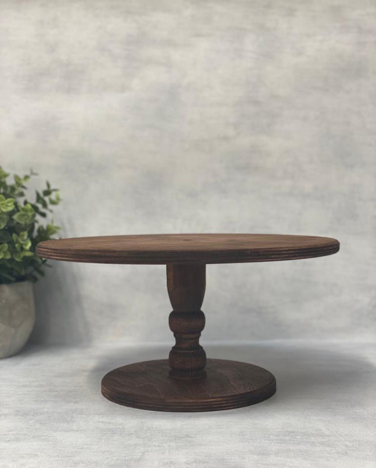 The Original Scandinavian Birch Cake Stand in a dark finish - Prop Options